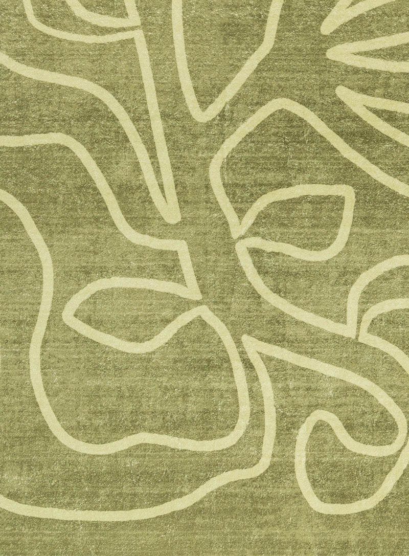 Shandi Green Hand Drawn Washable Rug