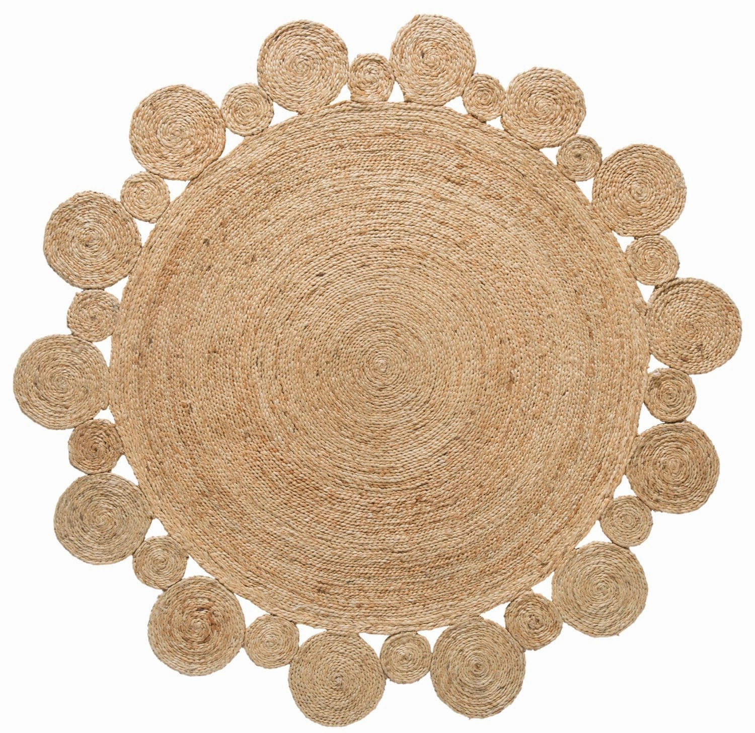 Shani Hand Made Circle Play Jute Rug *NO RETURNS UNLESS FAULTYmodern color block patchwork rug