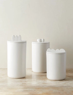 Shapeshifter Ceramic Canister (Set of 3) by Sarah Sherman Samuelbedding sets ,throw blankets 