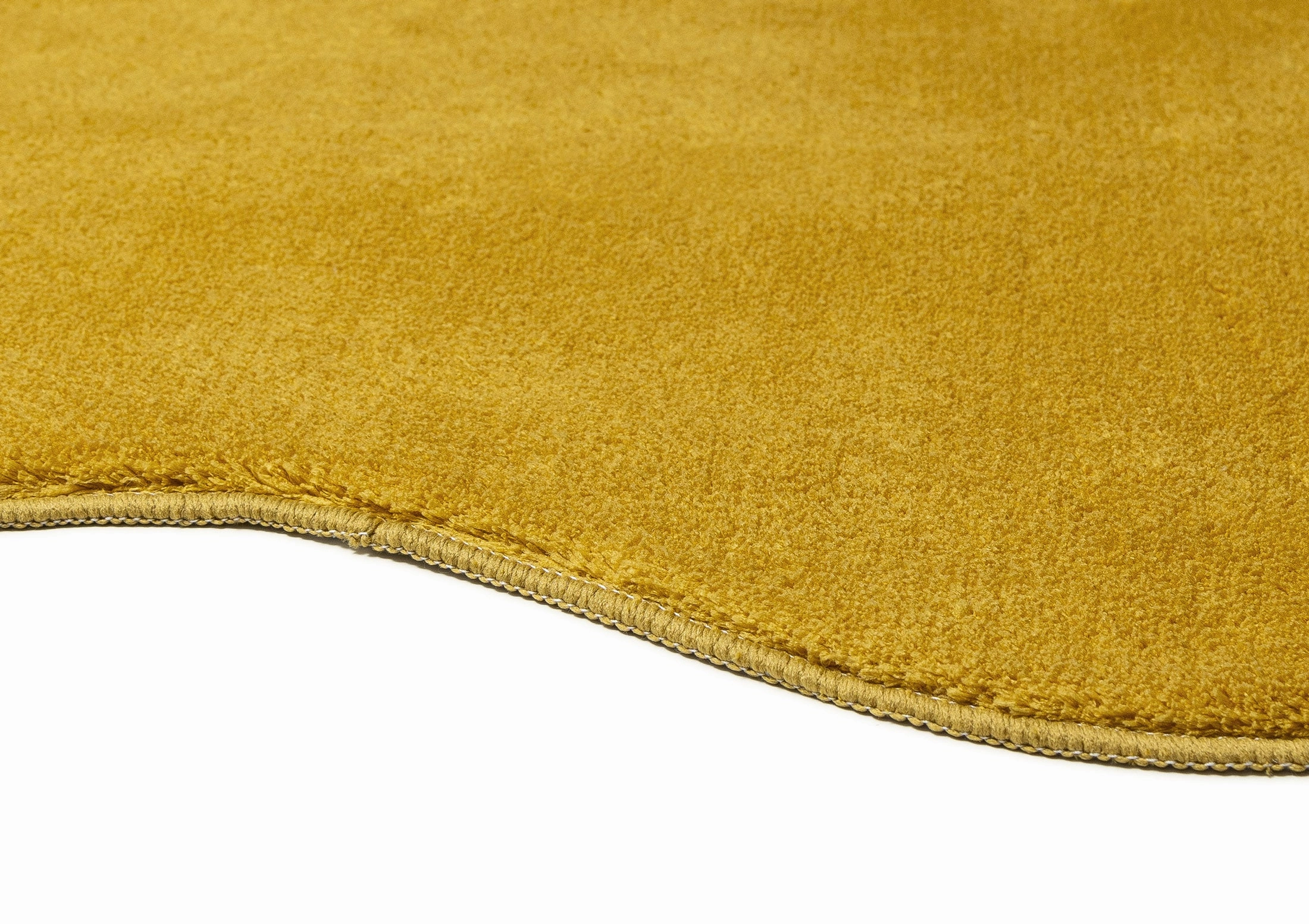 Sharra Mustard Yellow Scallop Washable Rug