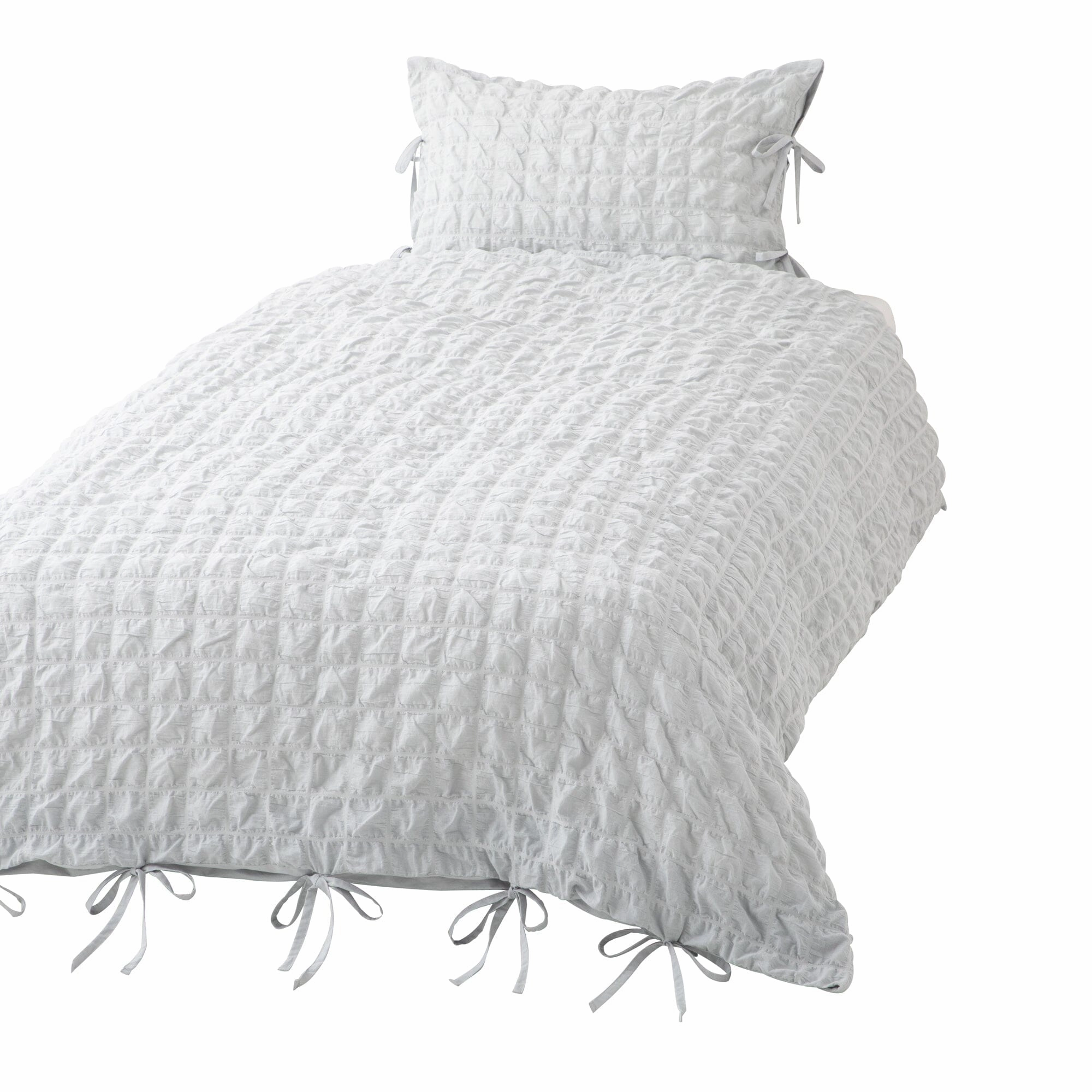 Sheersucker Check Duvet Cover Double Light Bluebedding sets ,throw blankets 