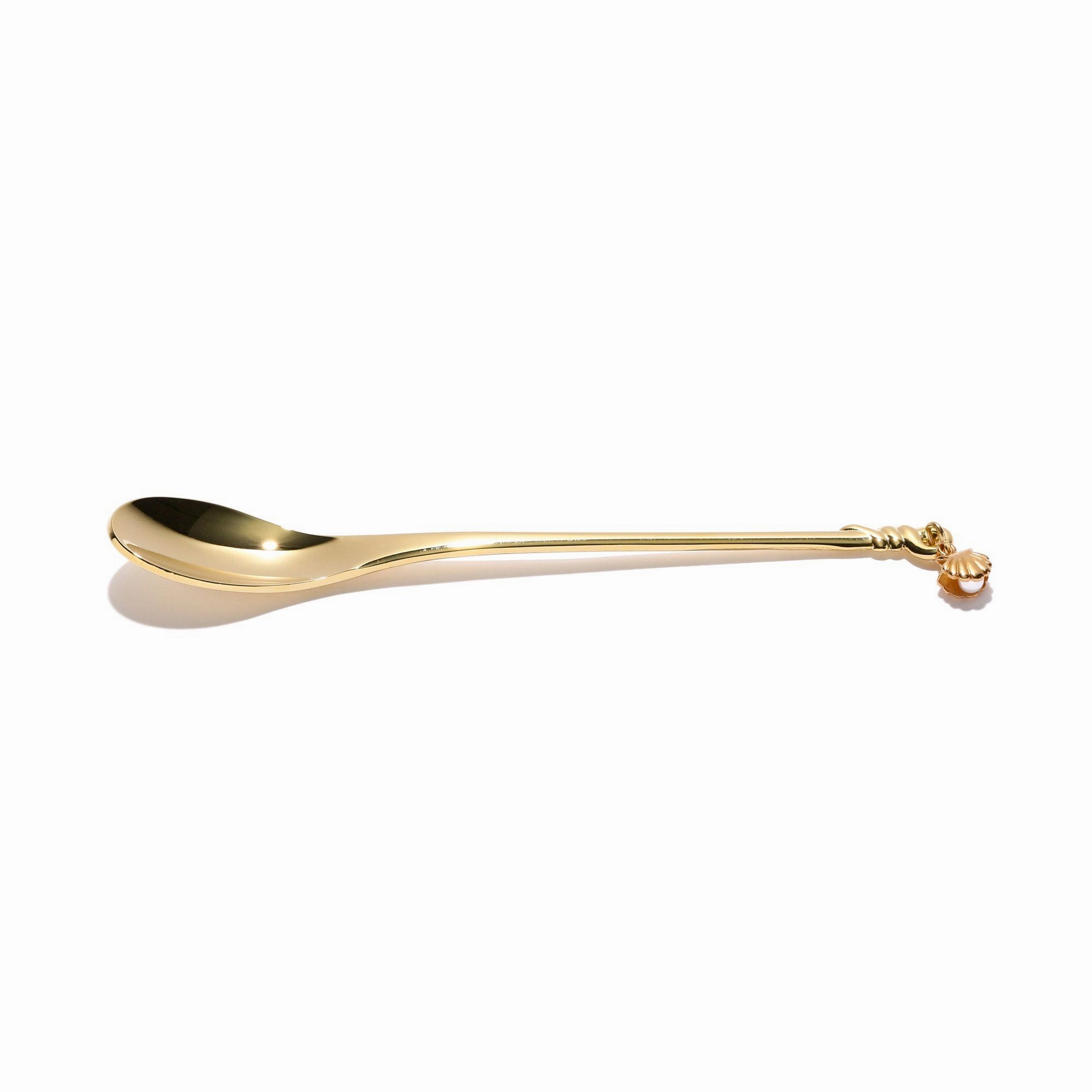 Shell Tea Spoon Gold