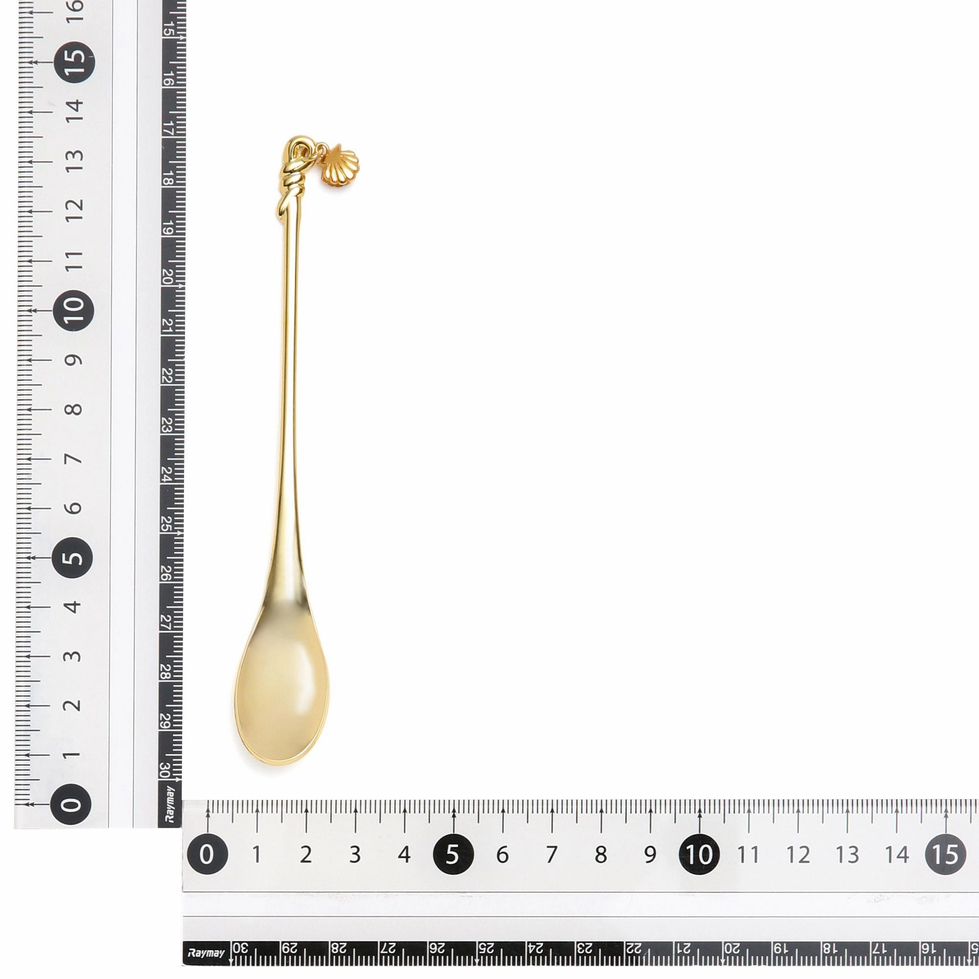 Shell Tea Spoon Gold