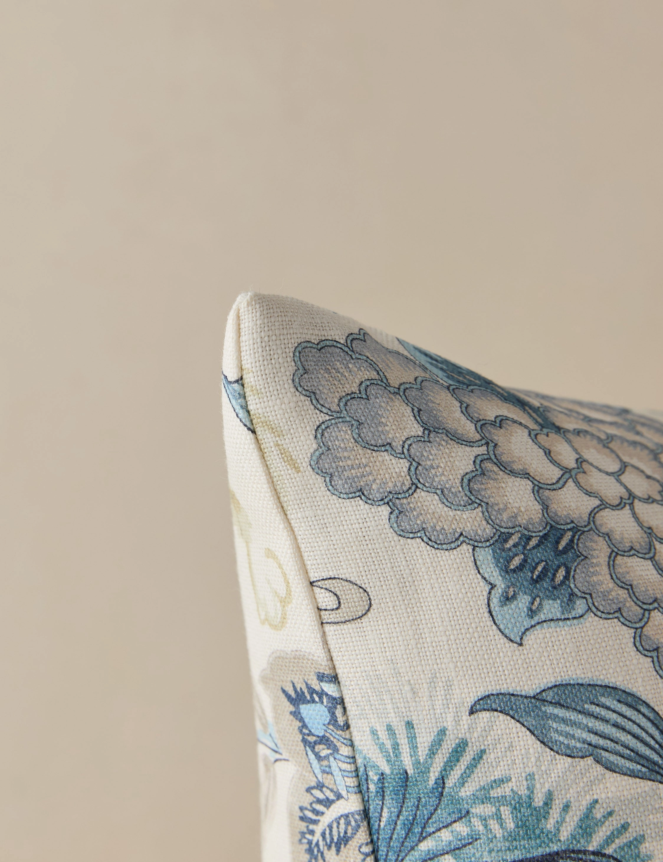 Shenyang Print Linen Pillow by Scalamandre
