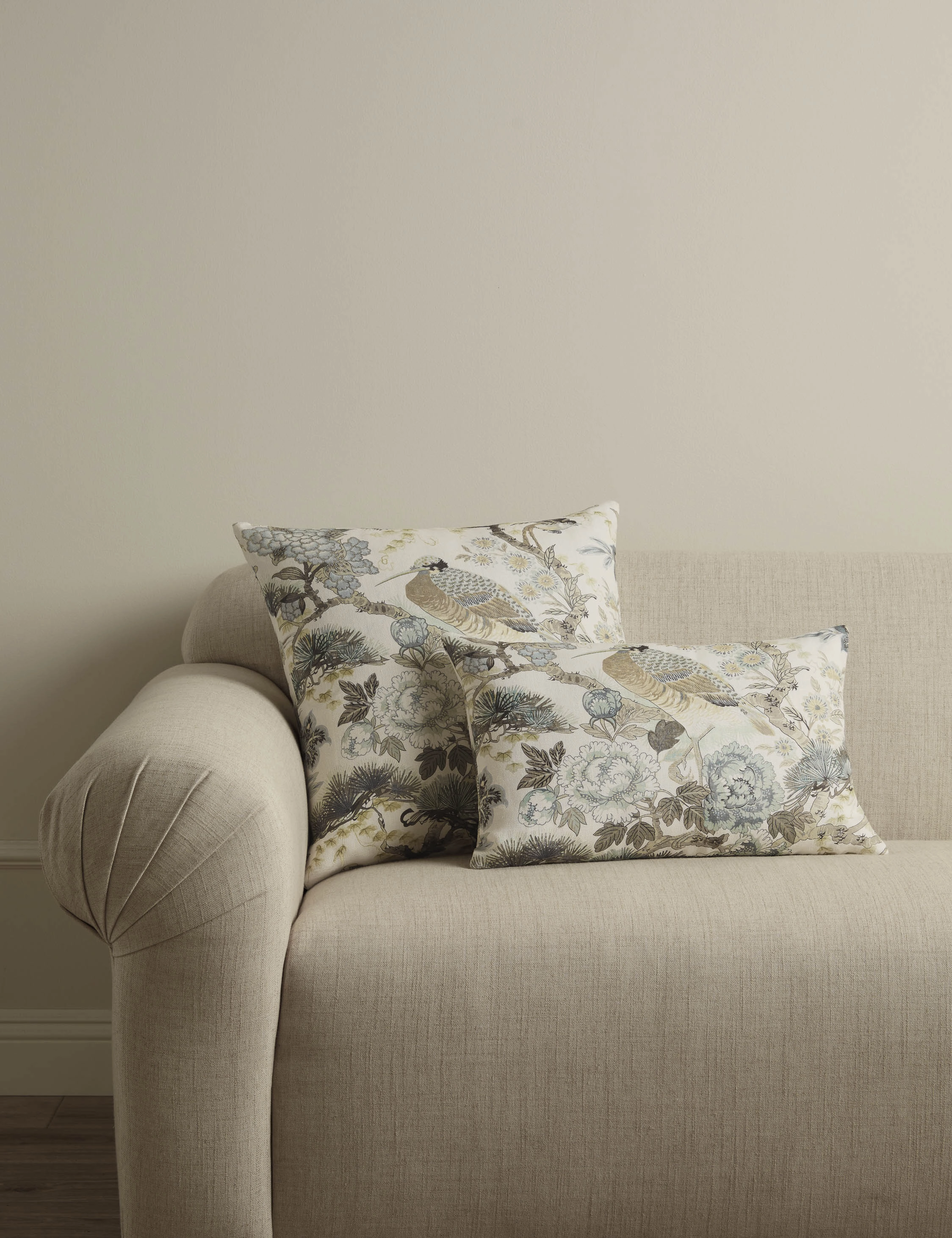 Shenyang Print Linen Pillow by Scalamandre