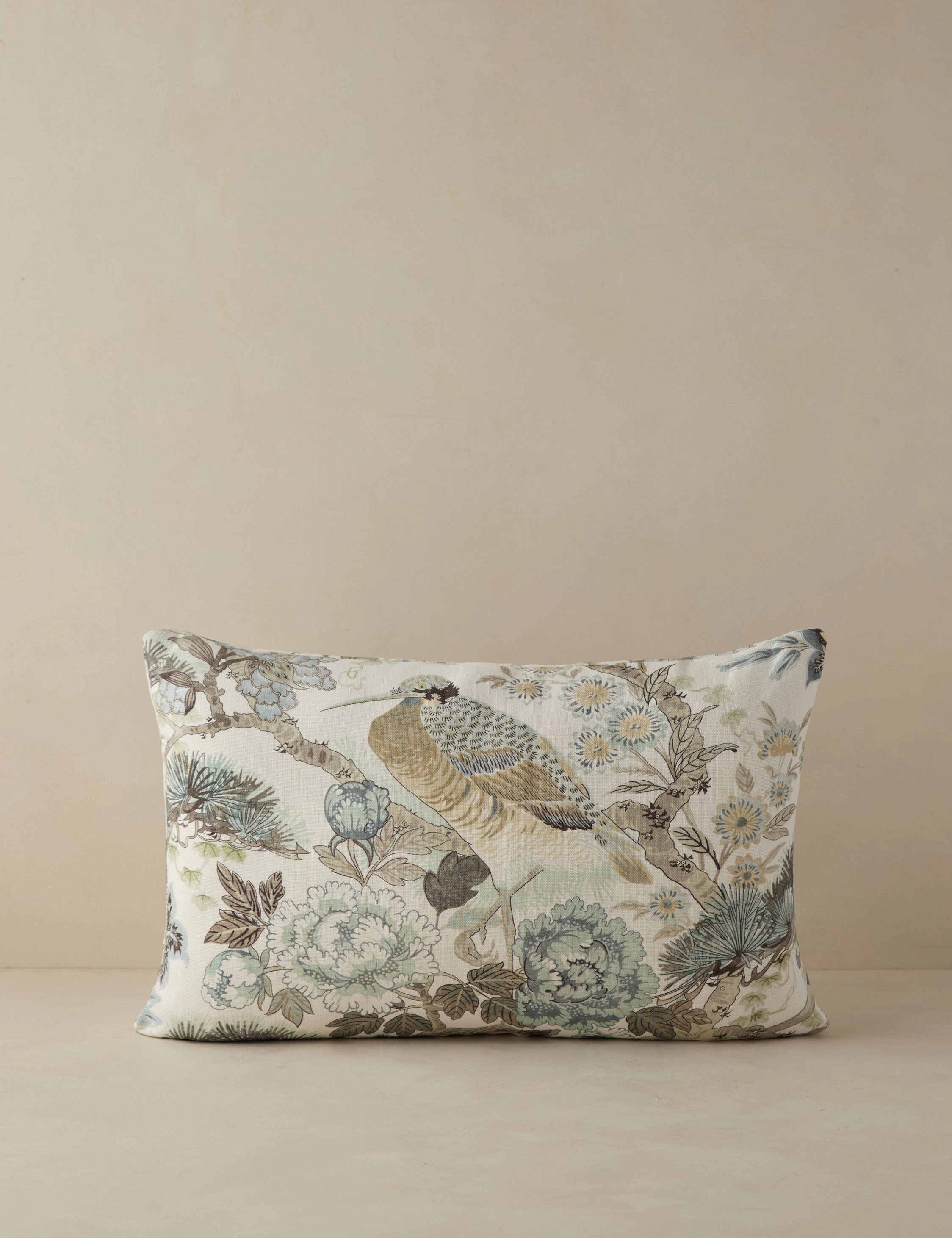 Shenyang Print Linen Pillow by Scalamandre