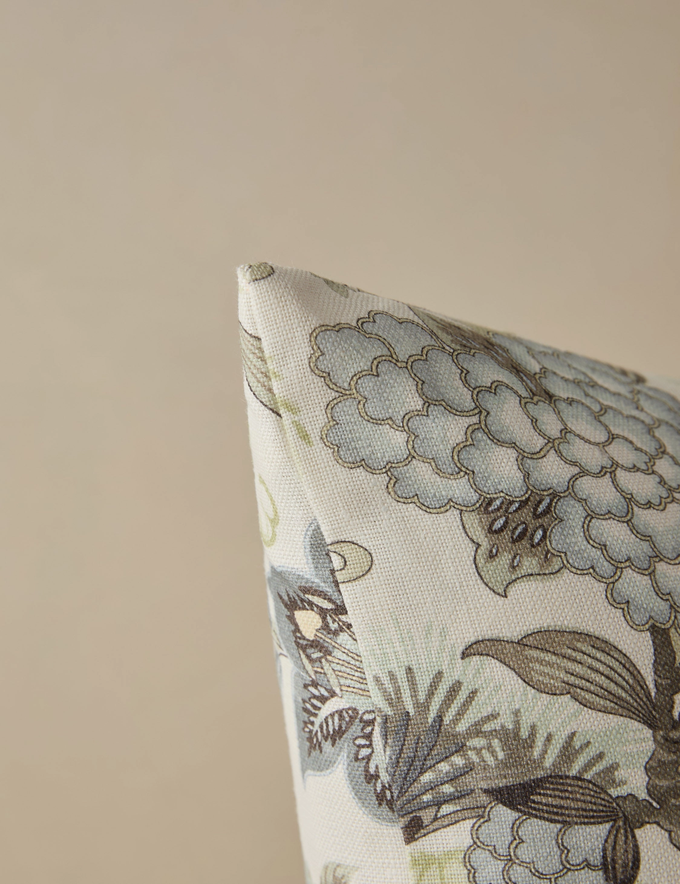 Shenyang Print Linen Pillow by Scalamandre