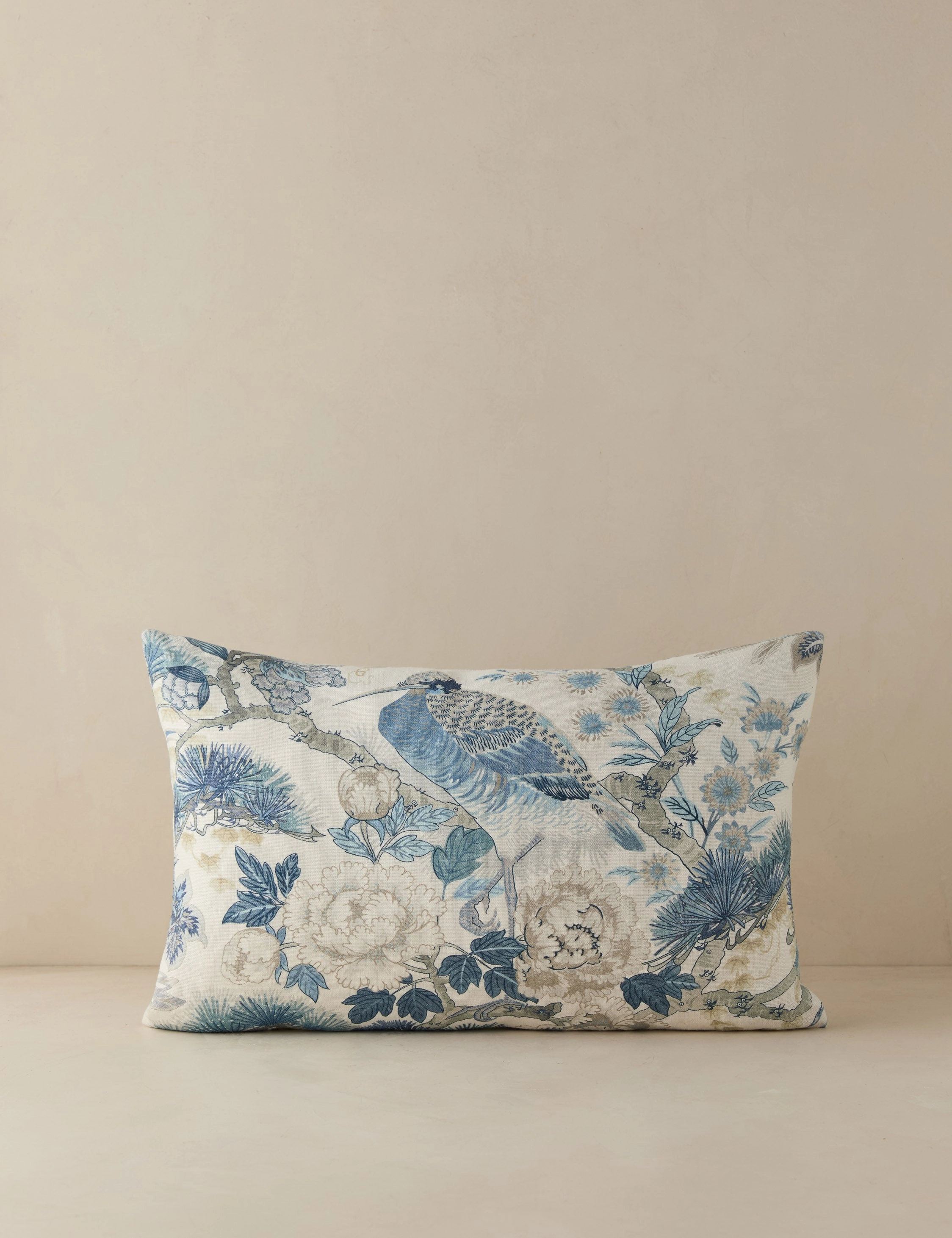 Shenyang Print Linen Pillow by Scalamandre