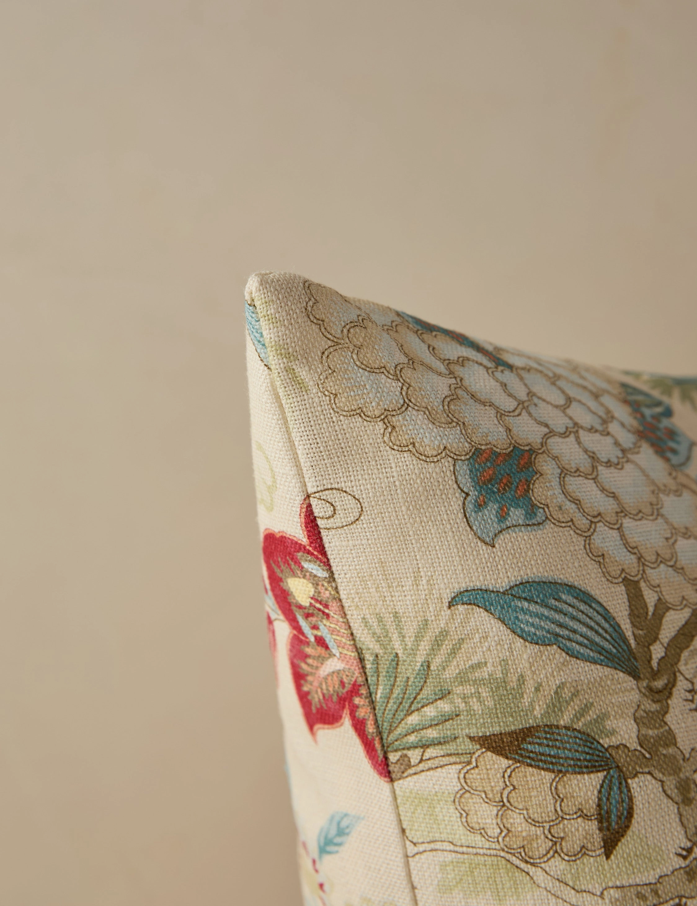 Shenyang Print Linen Pillow by Scalamandre