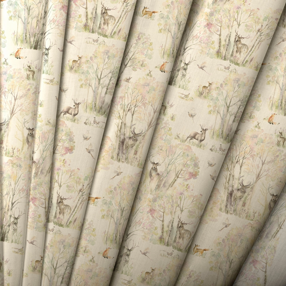 Sherwood Forest Printed Linen Made to Measure Roman Blinds Natural