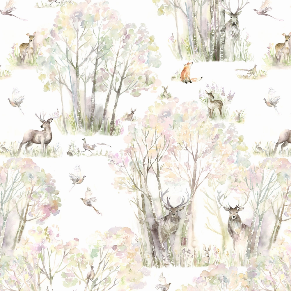 Sherwood Forest Printed Linen Made to Measure Roman Blinds Natural