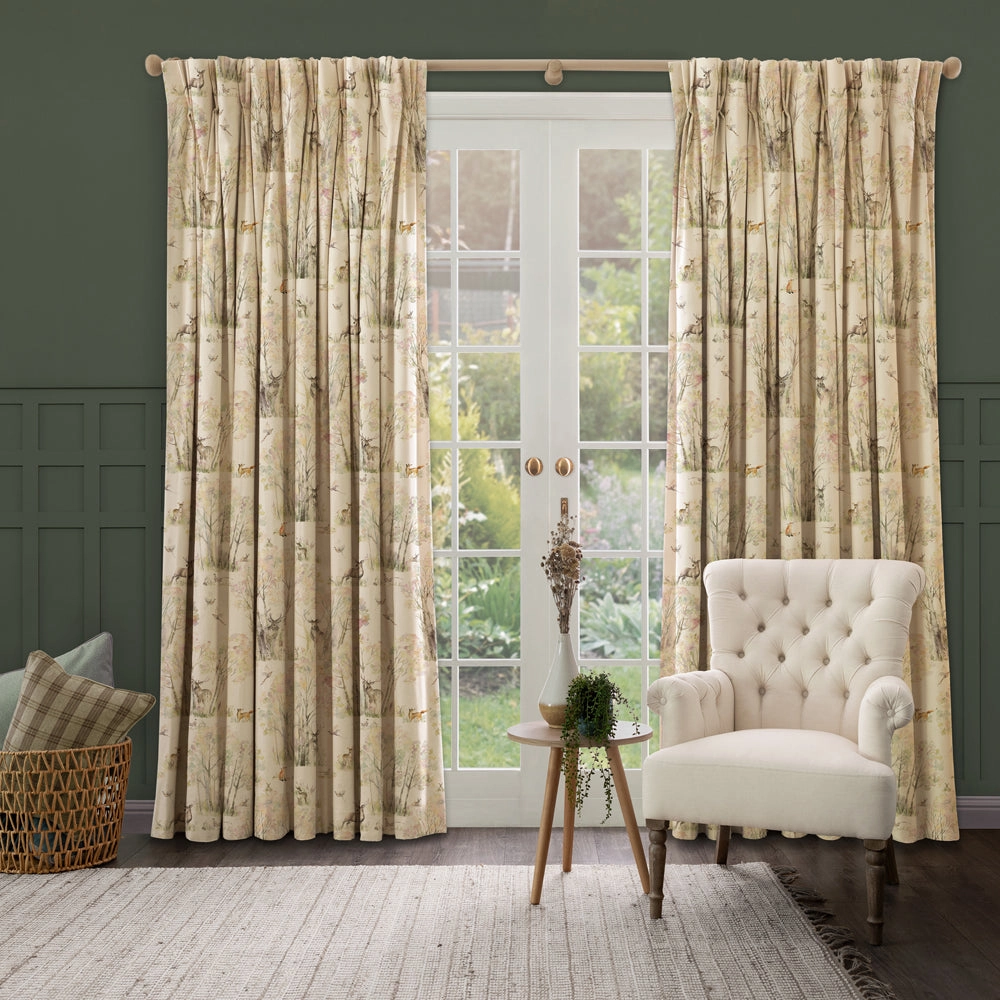 Sherwood Forest Printed Made to Measure Curtains Linen