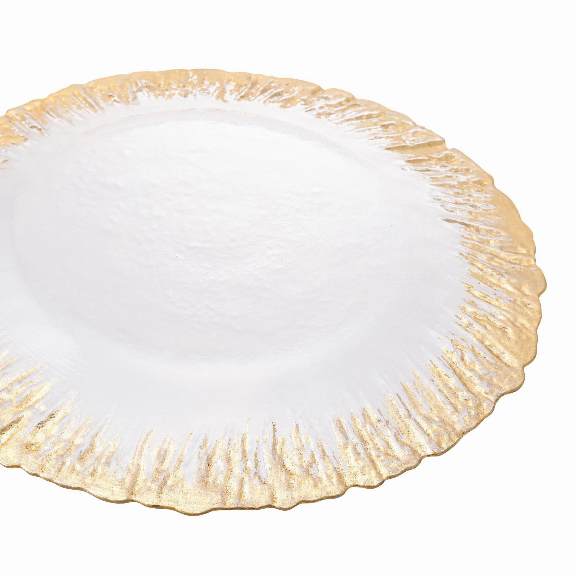 Shine Glass Plate Large Gold