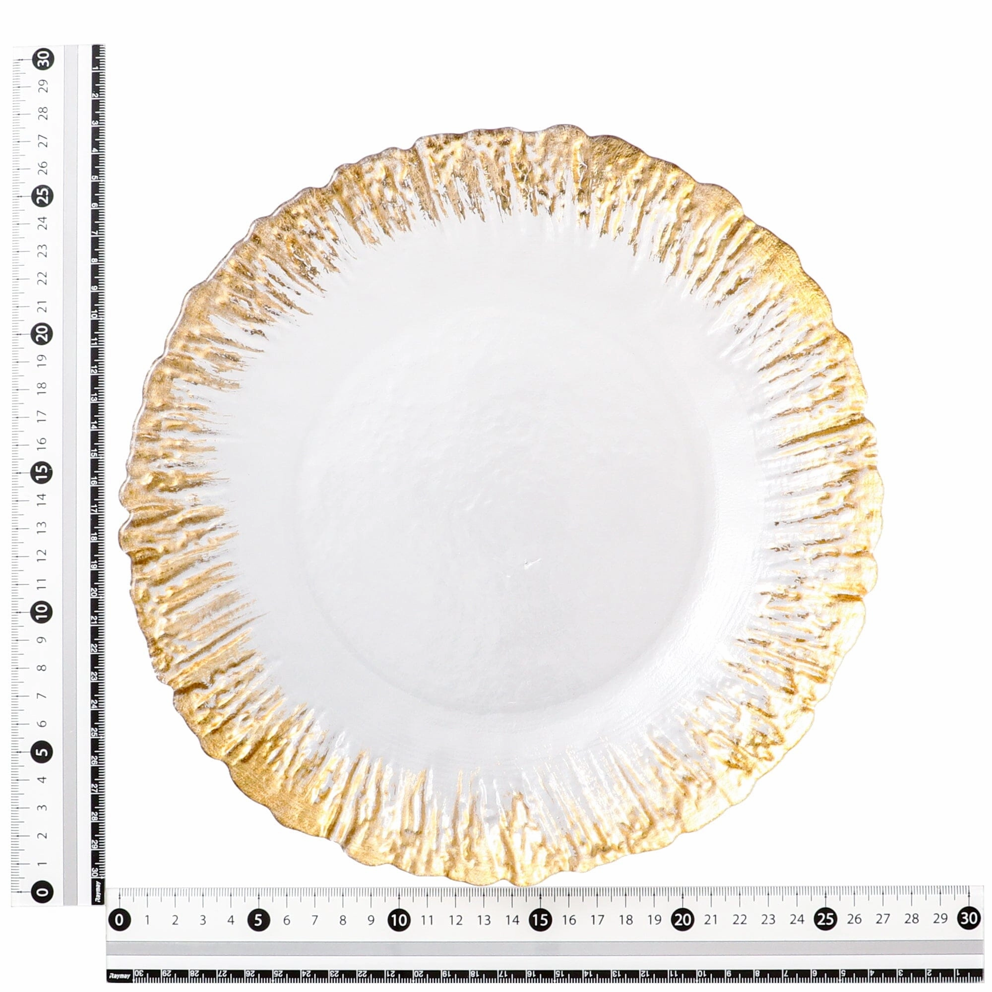 Shine Glass Plate Large Gold