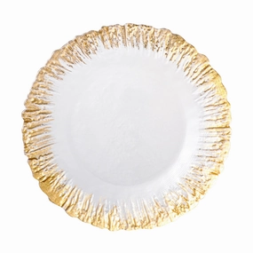 Shine Glass Plate Large Goldhand-painted ceramic bowl