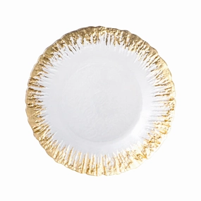 Shine Glass Plate Medium Goldhand-painted ceramic bowl