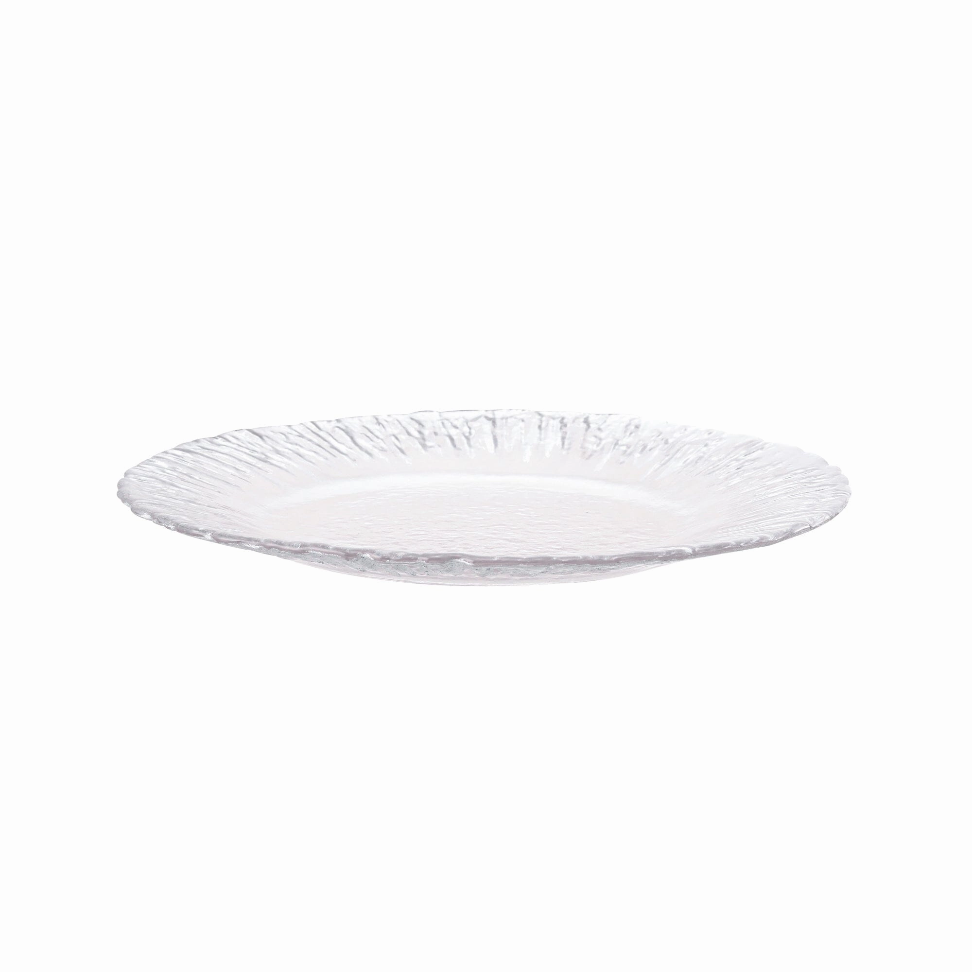 Shine Glass Plate Medium Silver