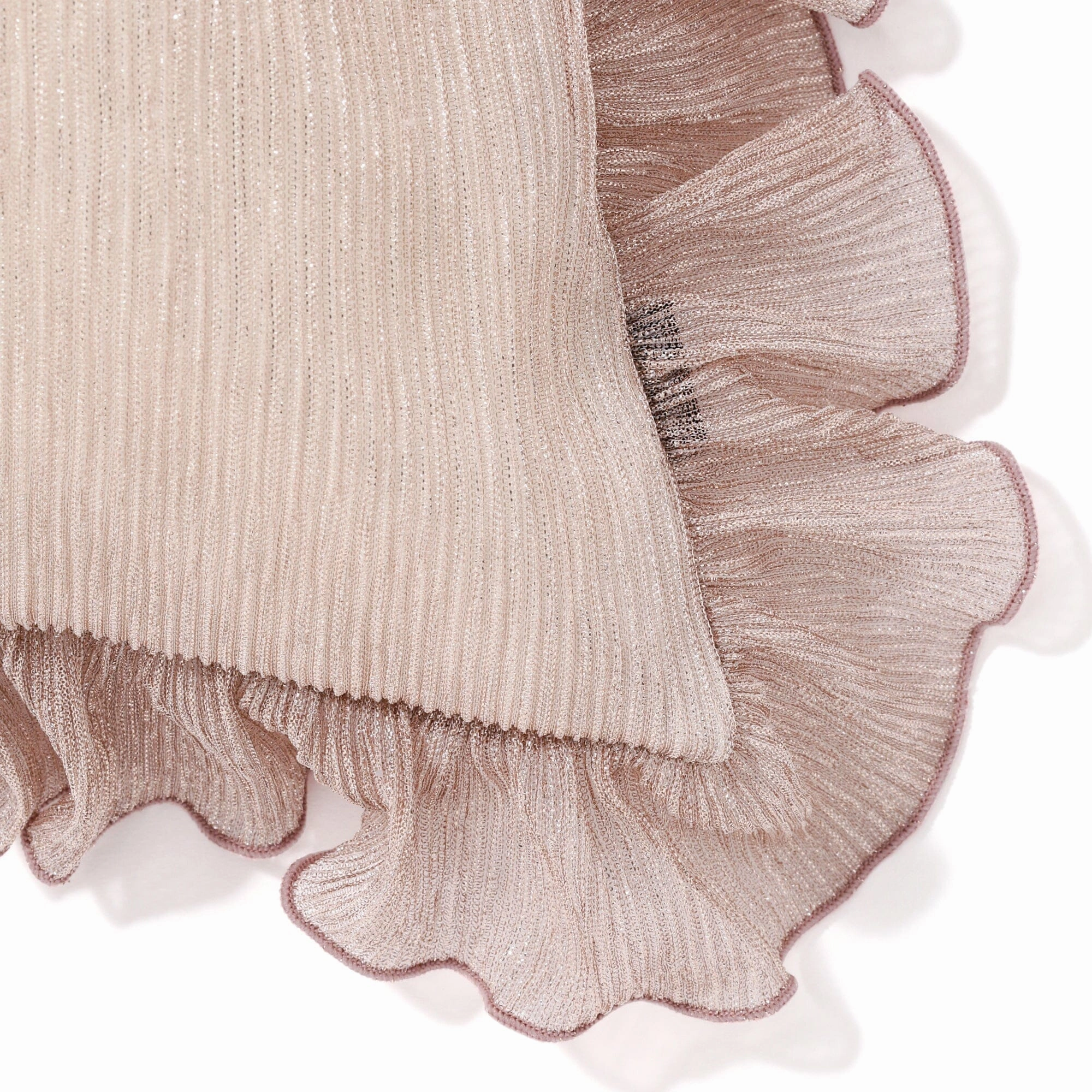 Shiny Frill Cushion Cover 450 X 450 Light Pink