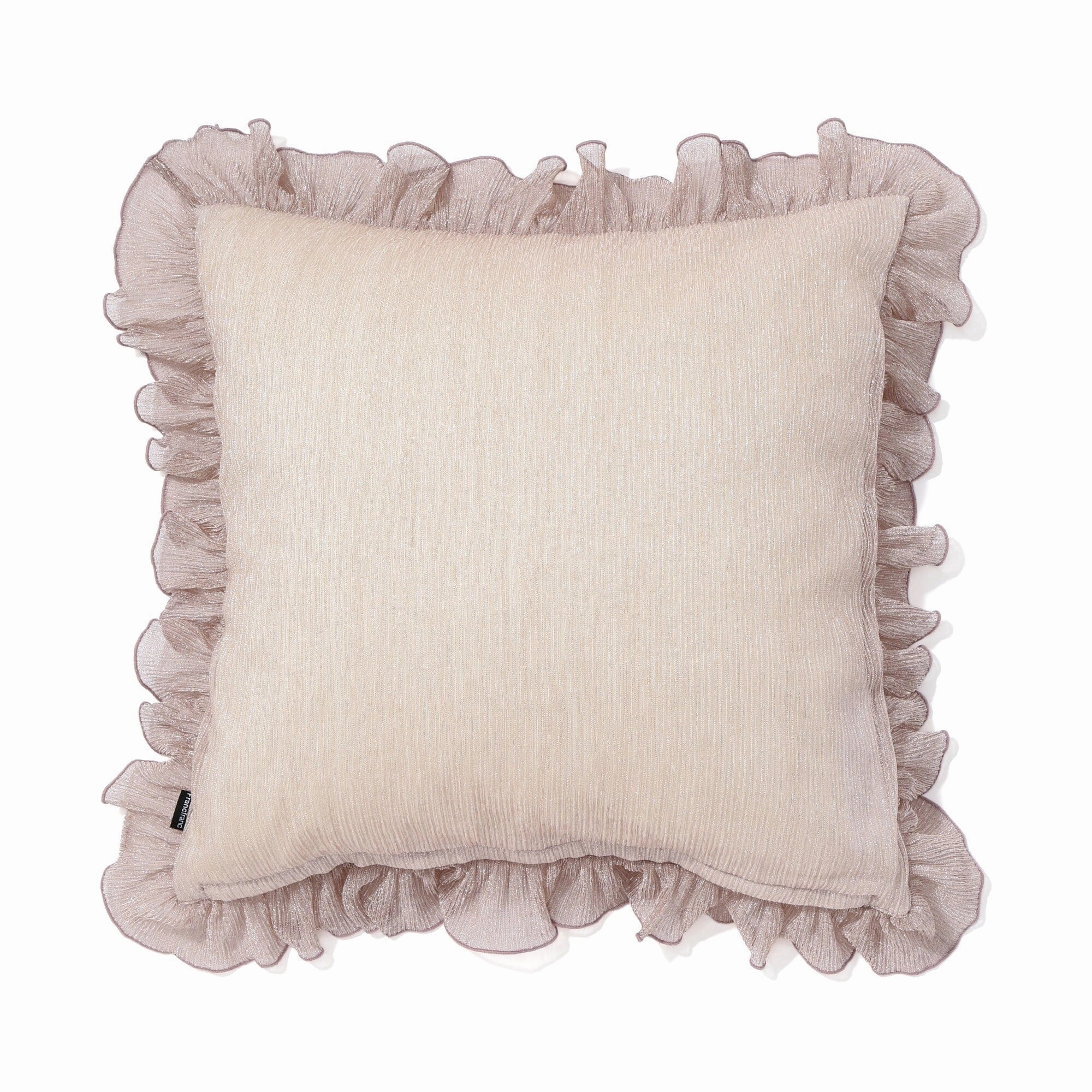 Shiny Frill Cushion Cover 450 X 450 Light Pink