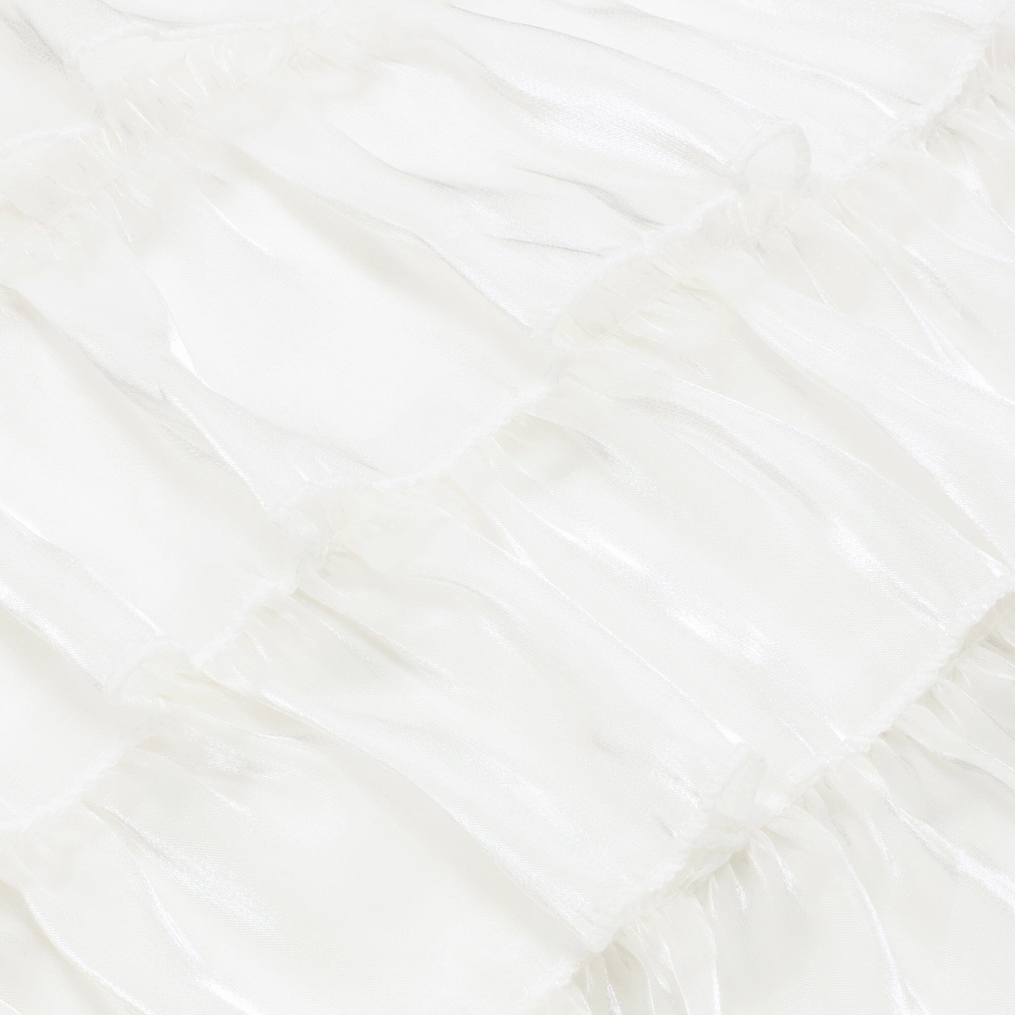 Shiny Frill Cushion Cover 450 x 450  White