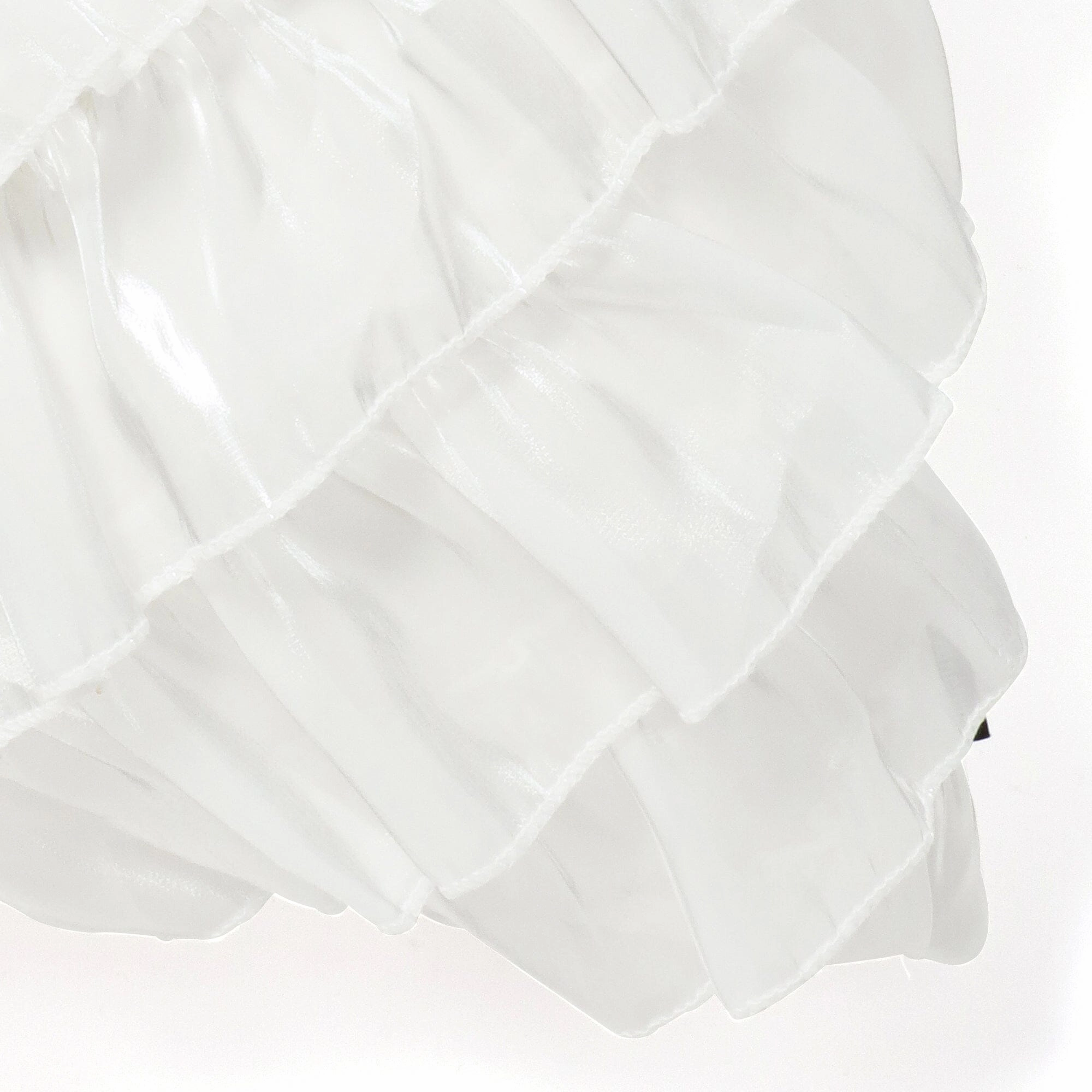 Shiny Frill Cushion Cover 450 x 450  White