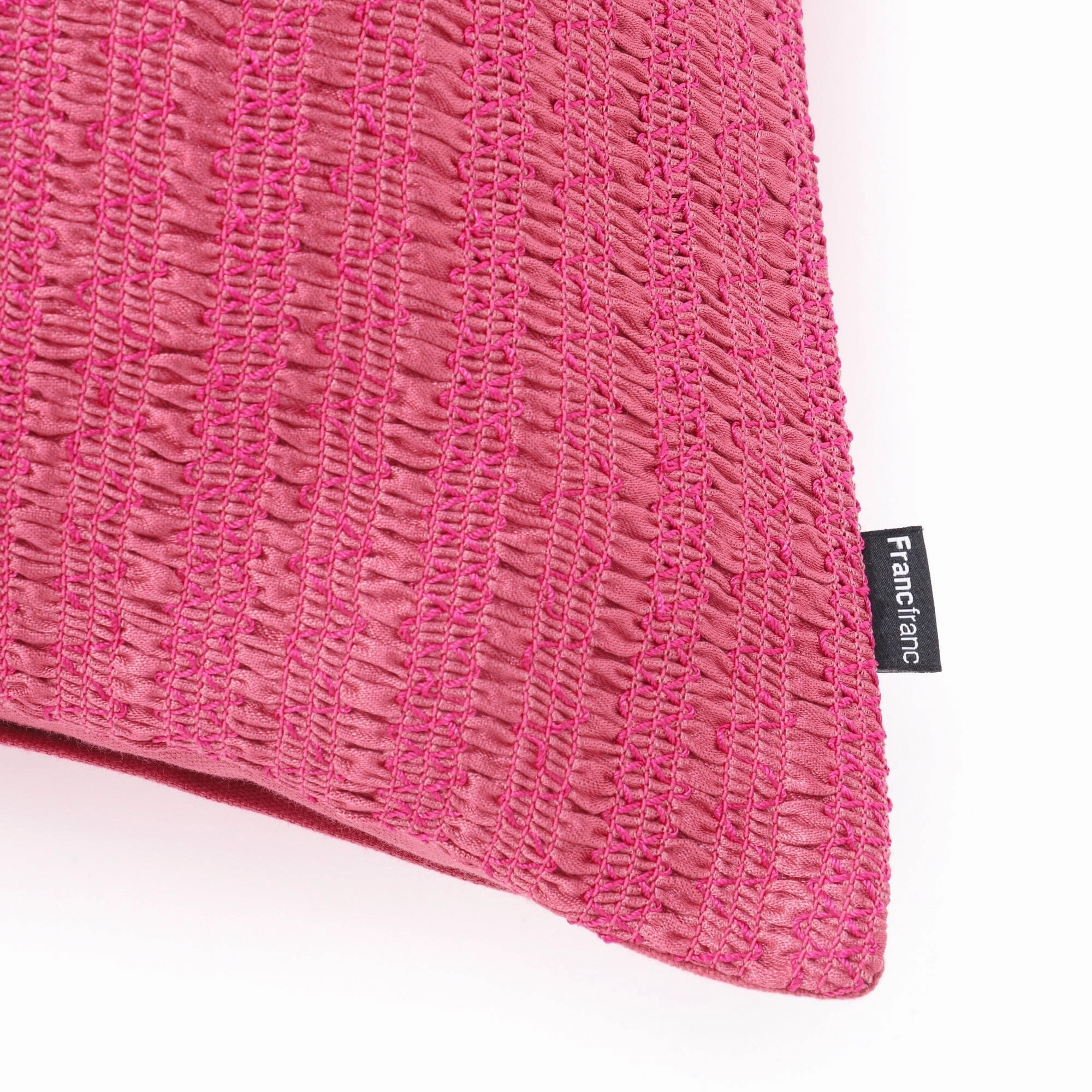 Shiny Gather Cushion Cover 450 X 450 Dark Pink