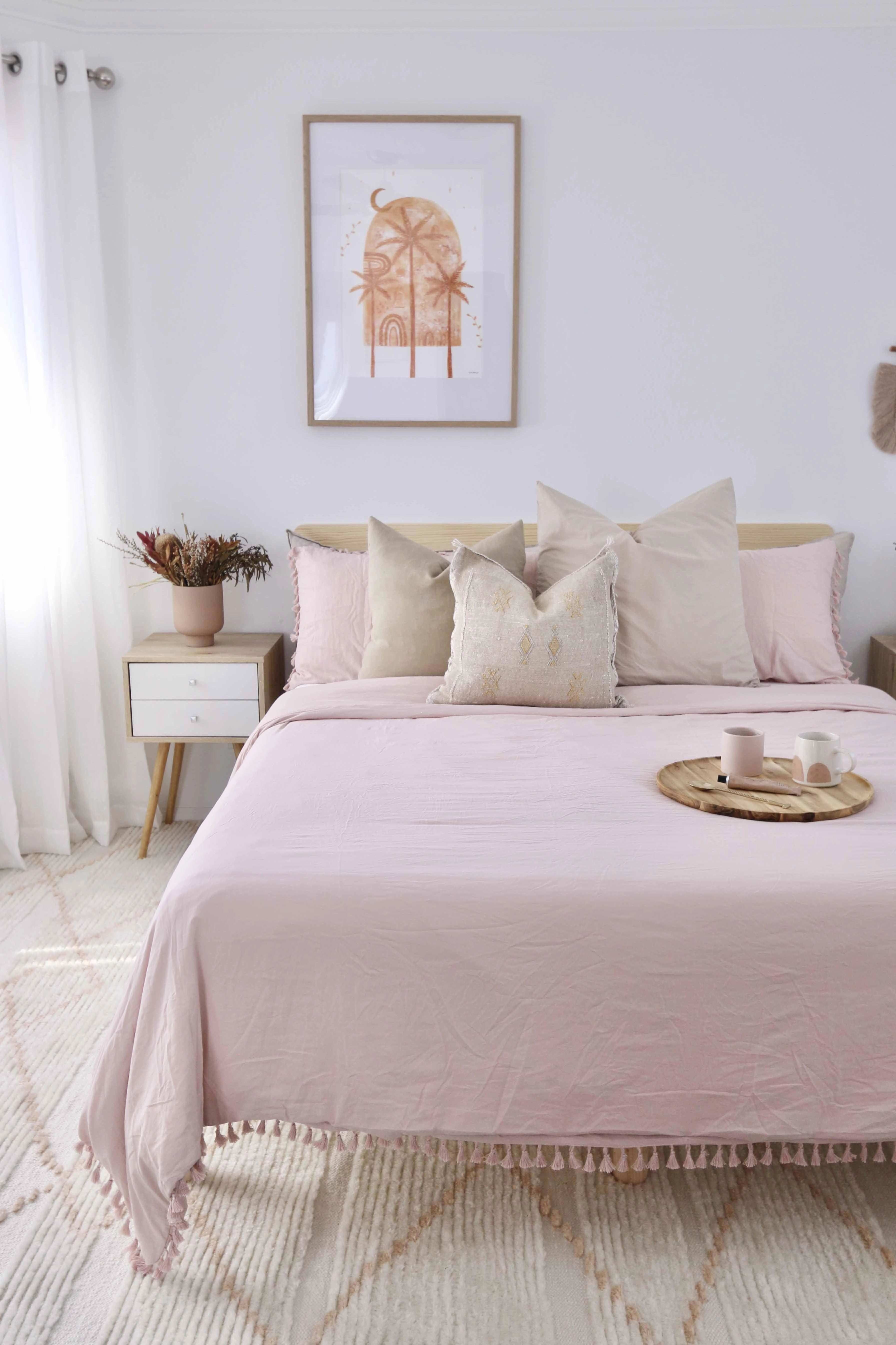 Shona Ivory and Peach Tribal PET Rug