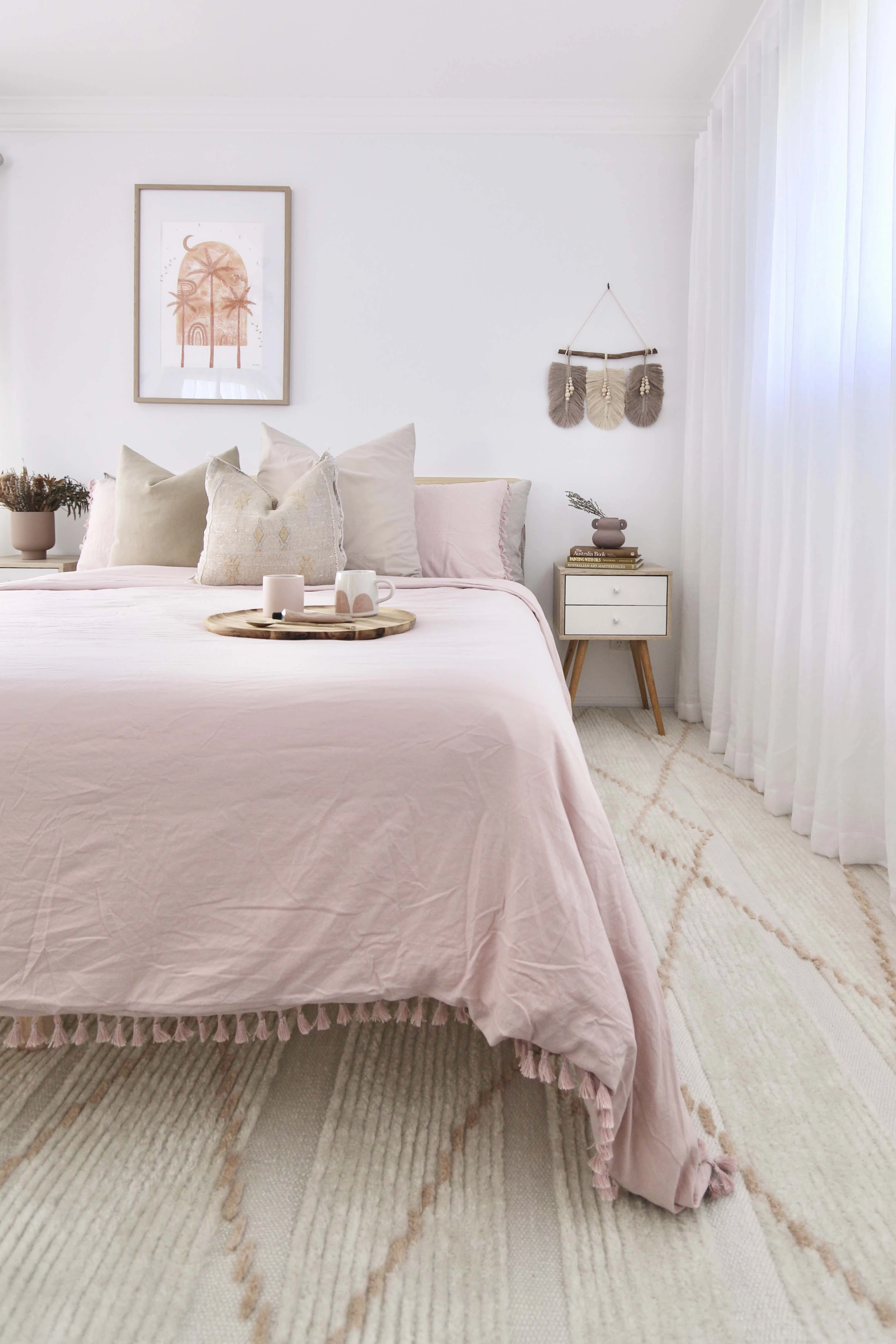 Shona Ivory and Peach Tribal PET Rug