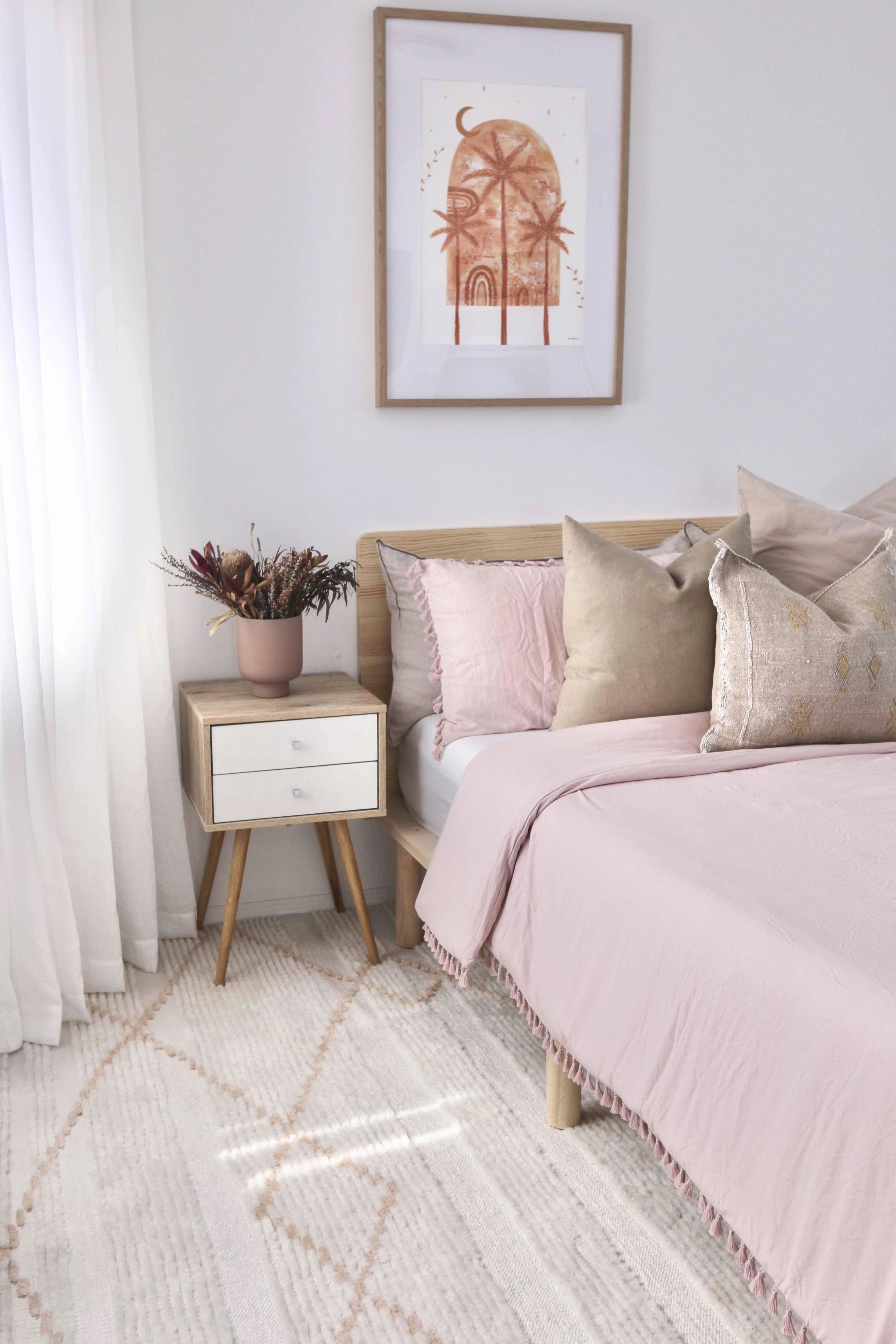 Shona Ivory and Peach Tribal PET Rug