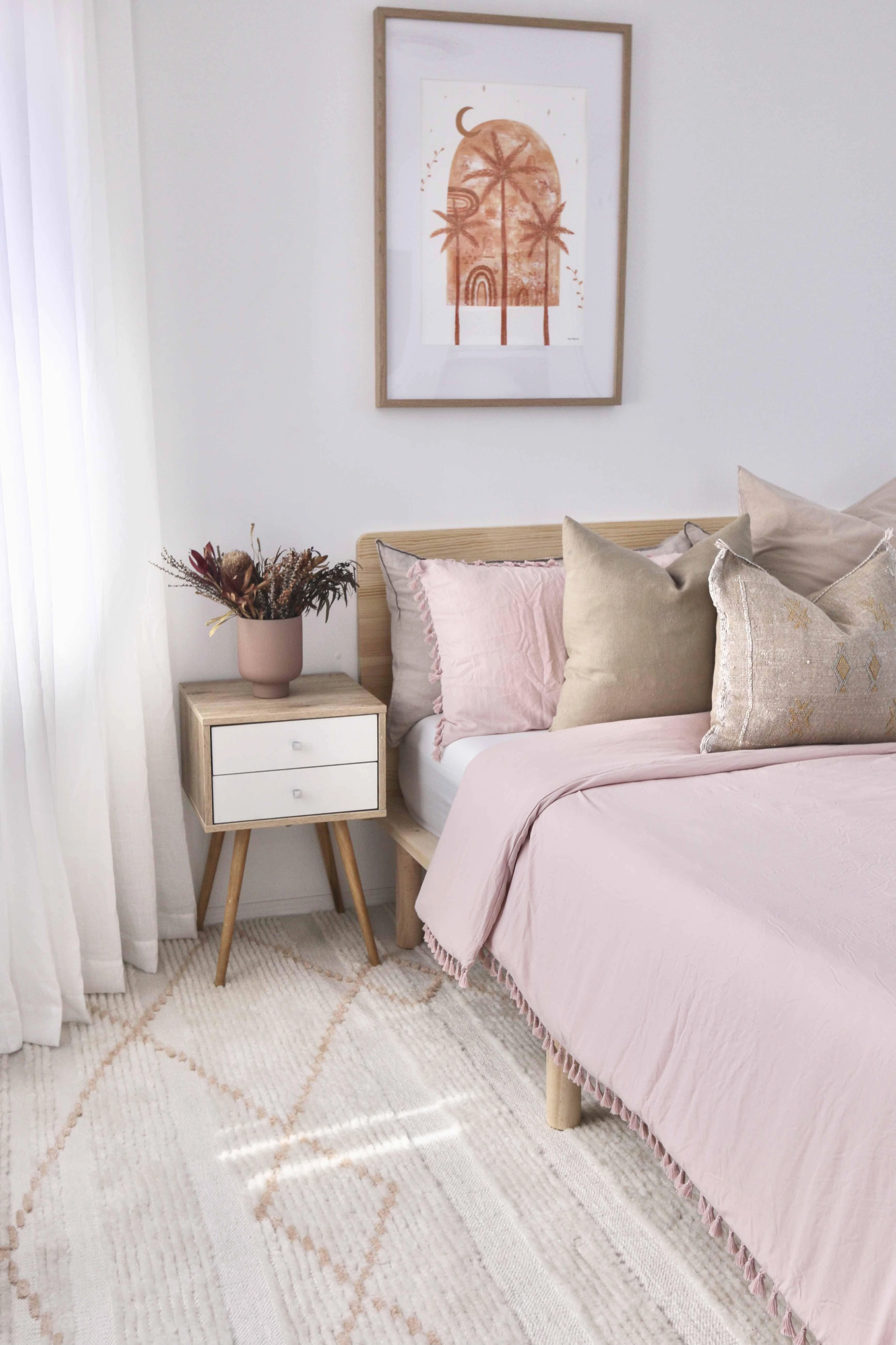 Shona Ivory and Peach Tribal PET Rug