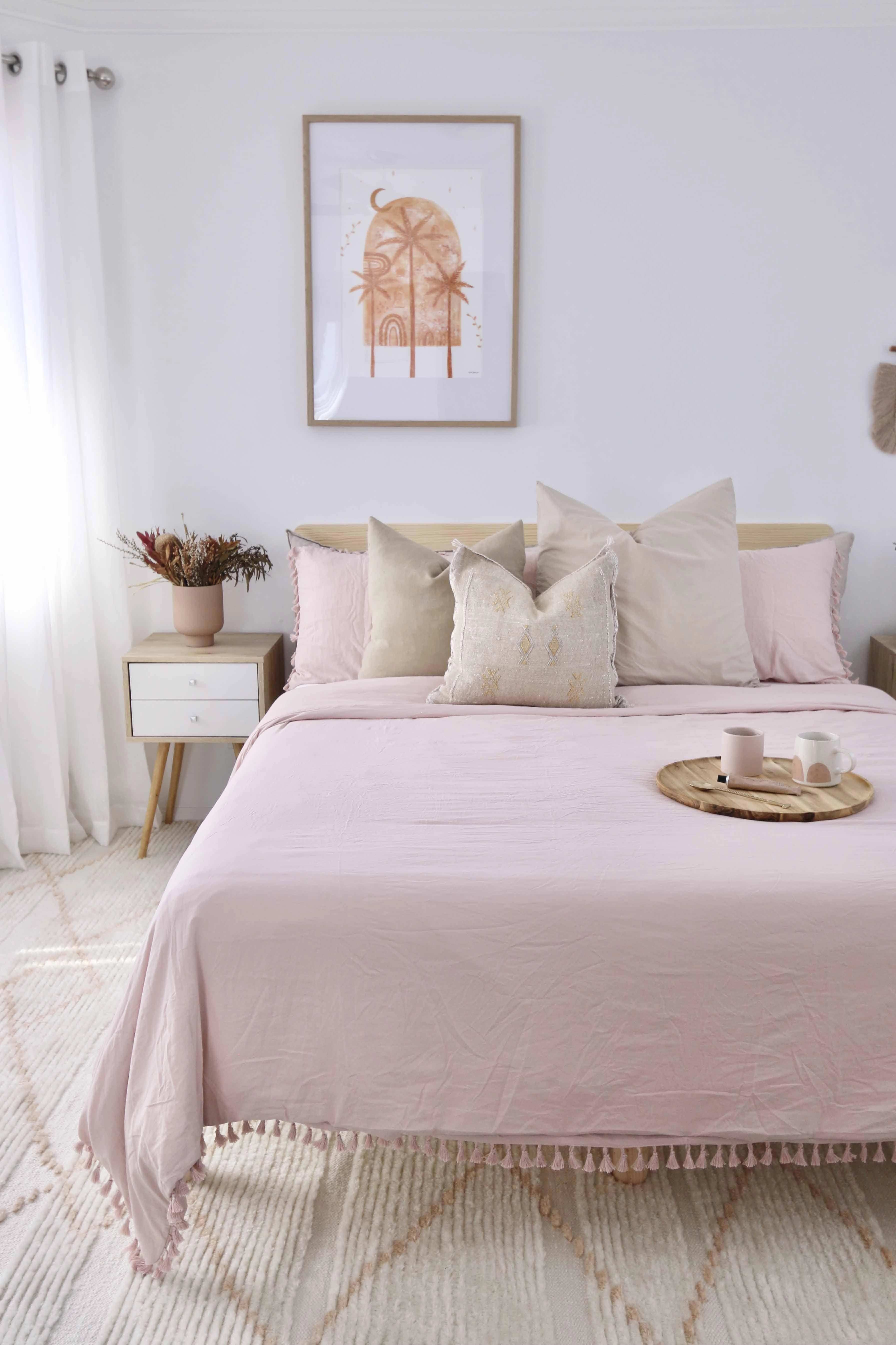 Shona Ivory and Peach Tribal PET Rug