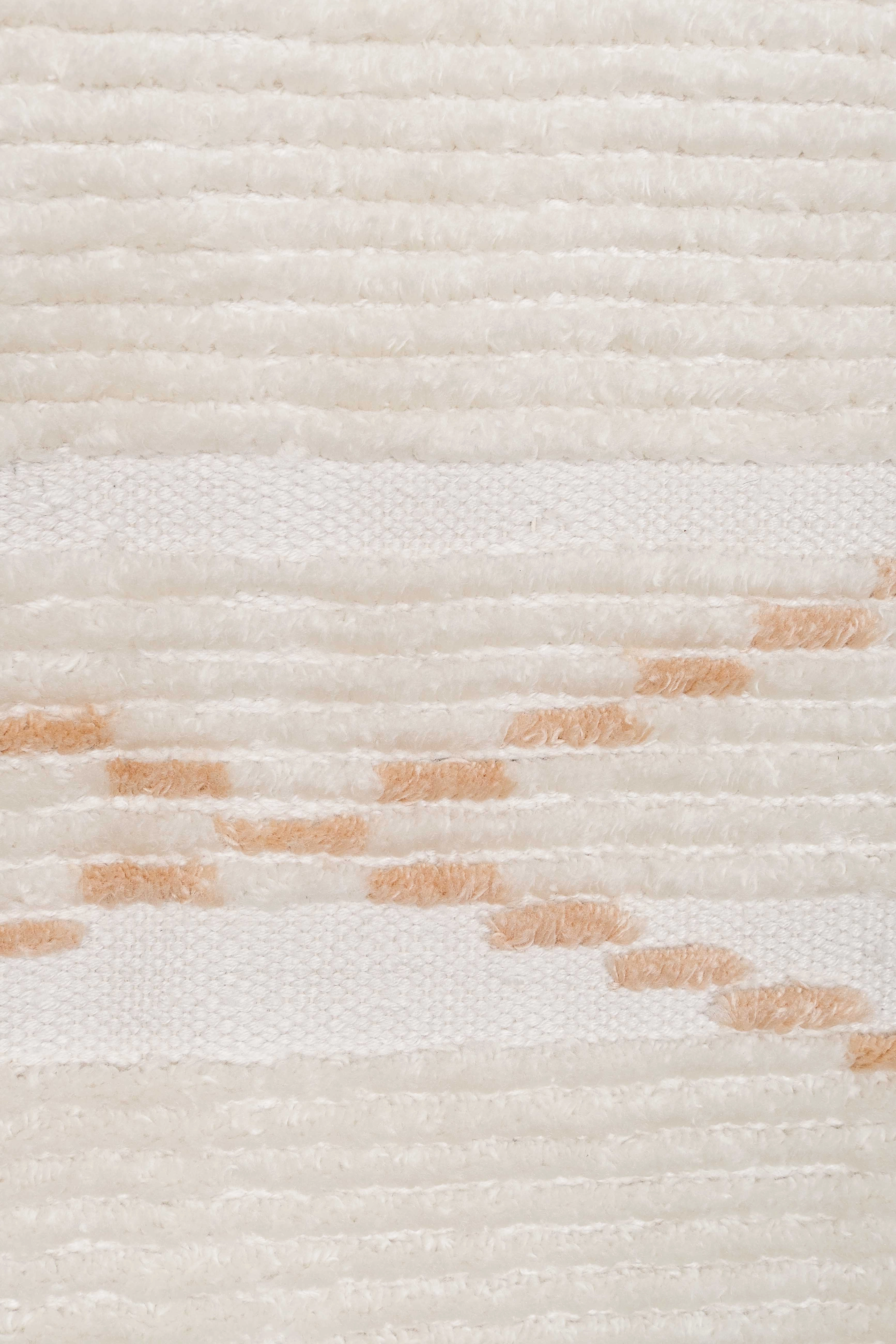 Shona Ivory and Peach Tribal PET Rug
