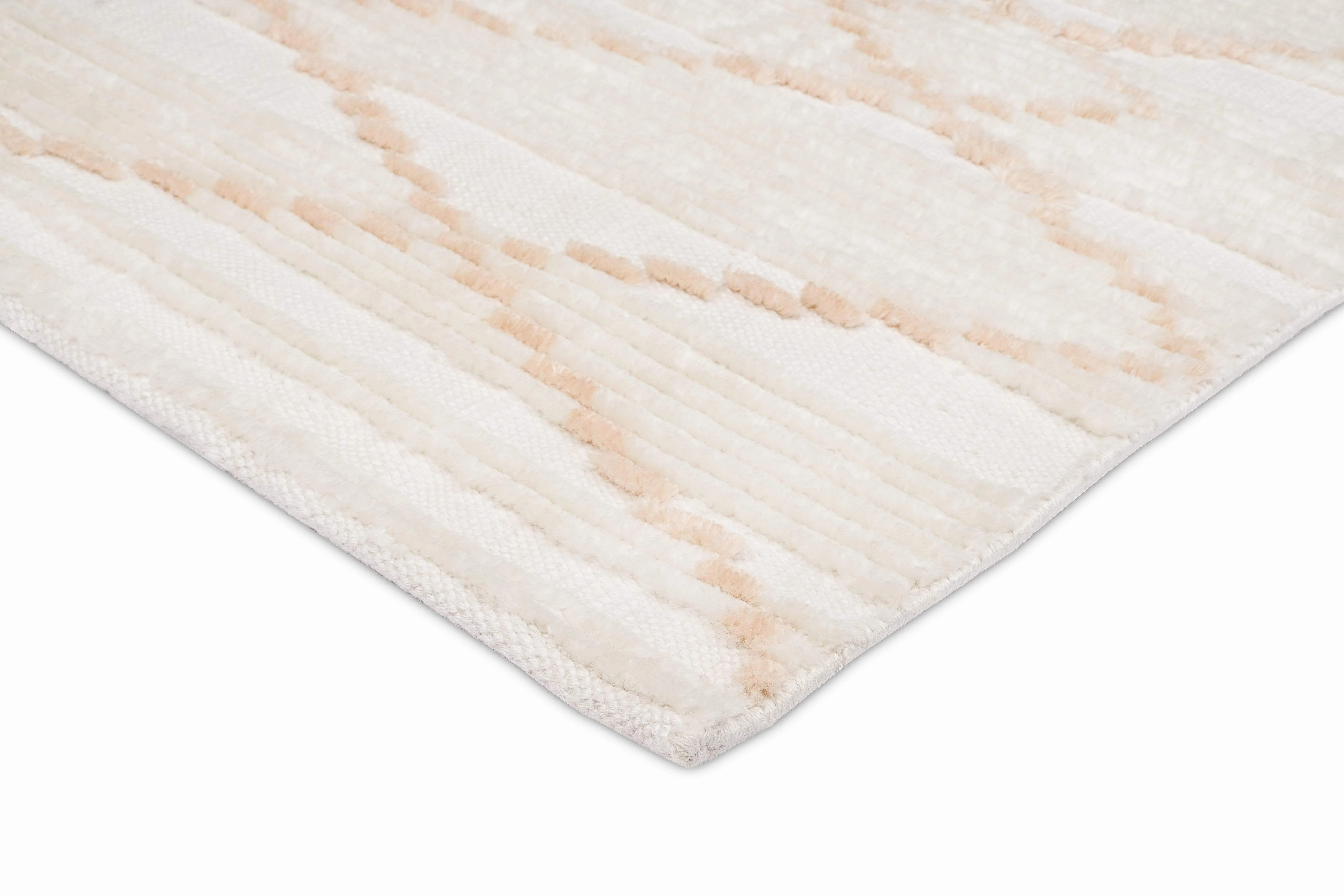 Shona Ivory and Peach Tribal PET Rug
