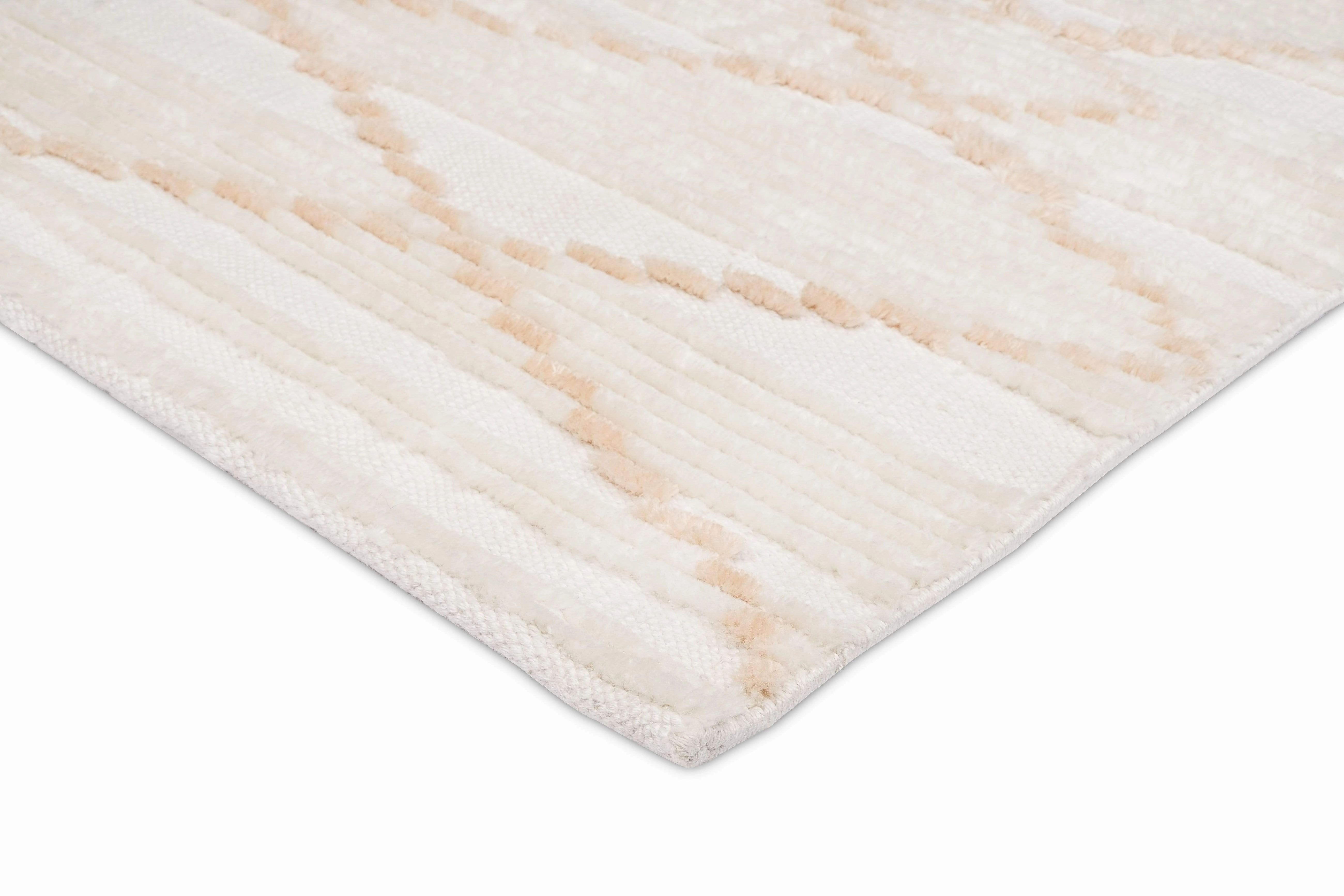 Shona Ivory and Peach Tribal PET Rug