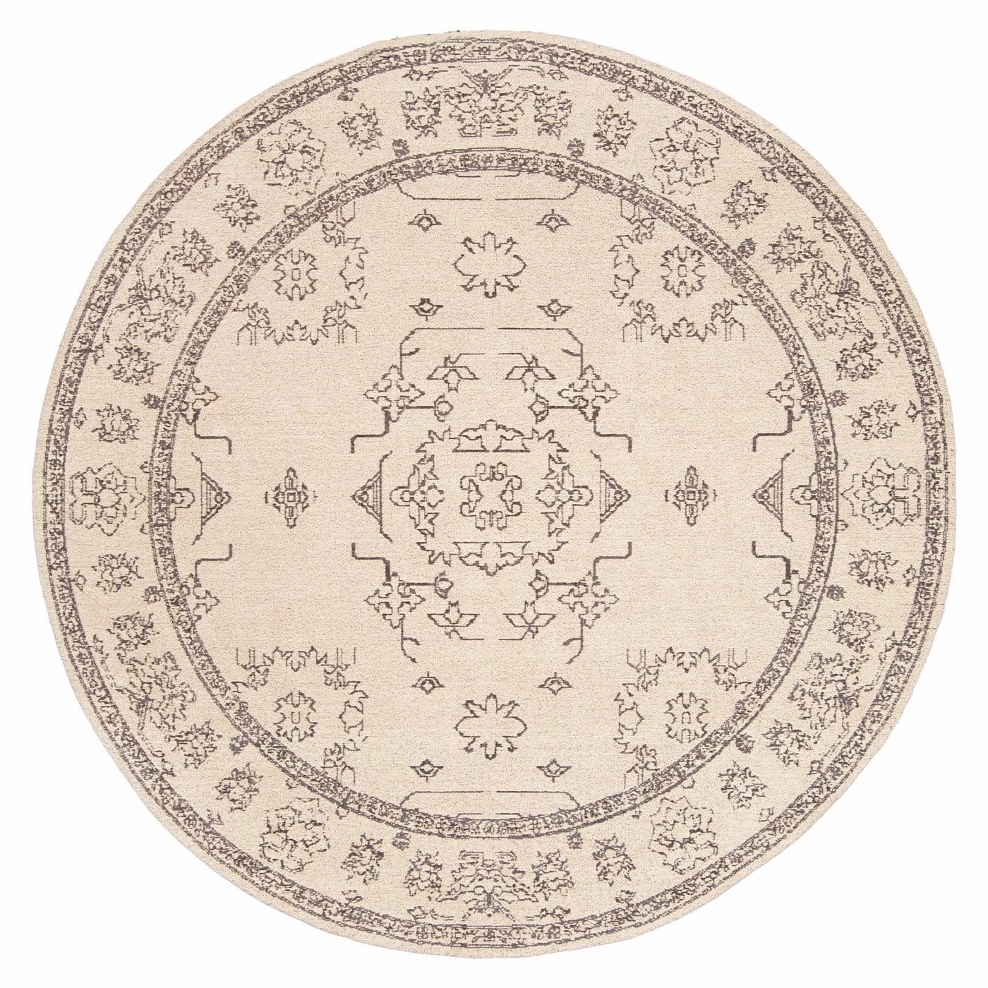 Sienna Beige and Black Scandi Pattern Round Rug *NO RETURNS UNLESS FAULTYmodern color block patchwork rug