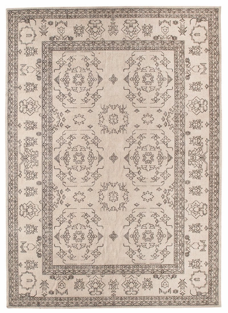 Sienna Beige and Black Scandi Pattern Rug *NO RETURNS UNLESS FAULTYmodern color block patchwork rug