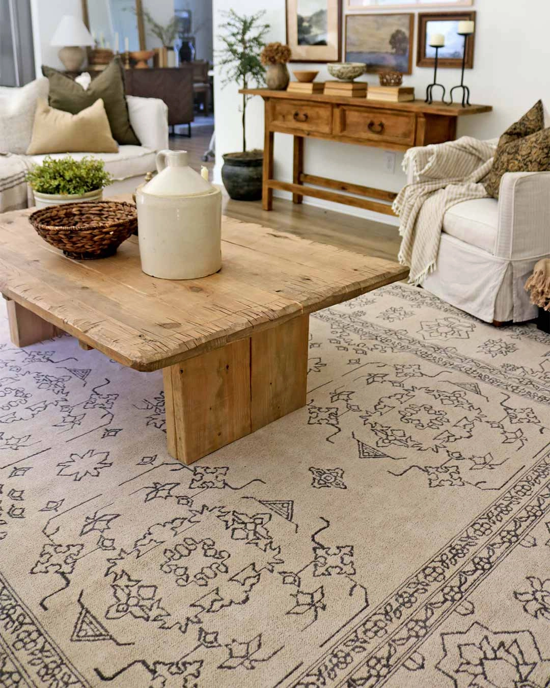 Sienna Beige and Black Scandi Pattern Rug *NO RETURNS UNLESS FAULTY