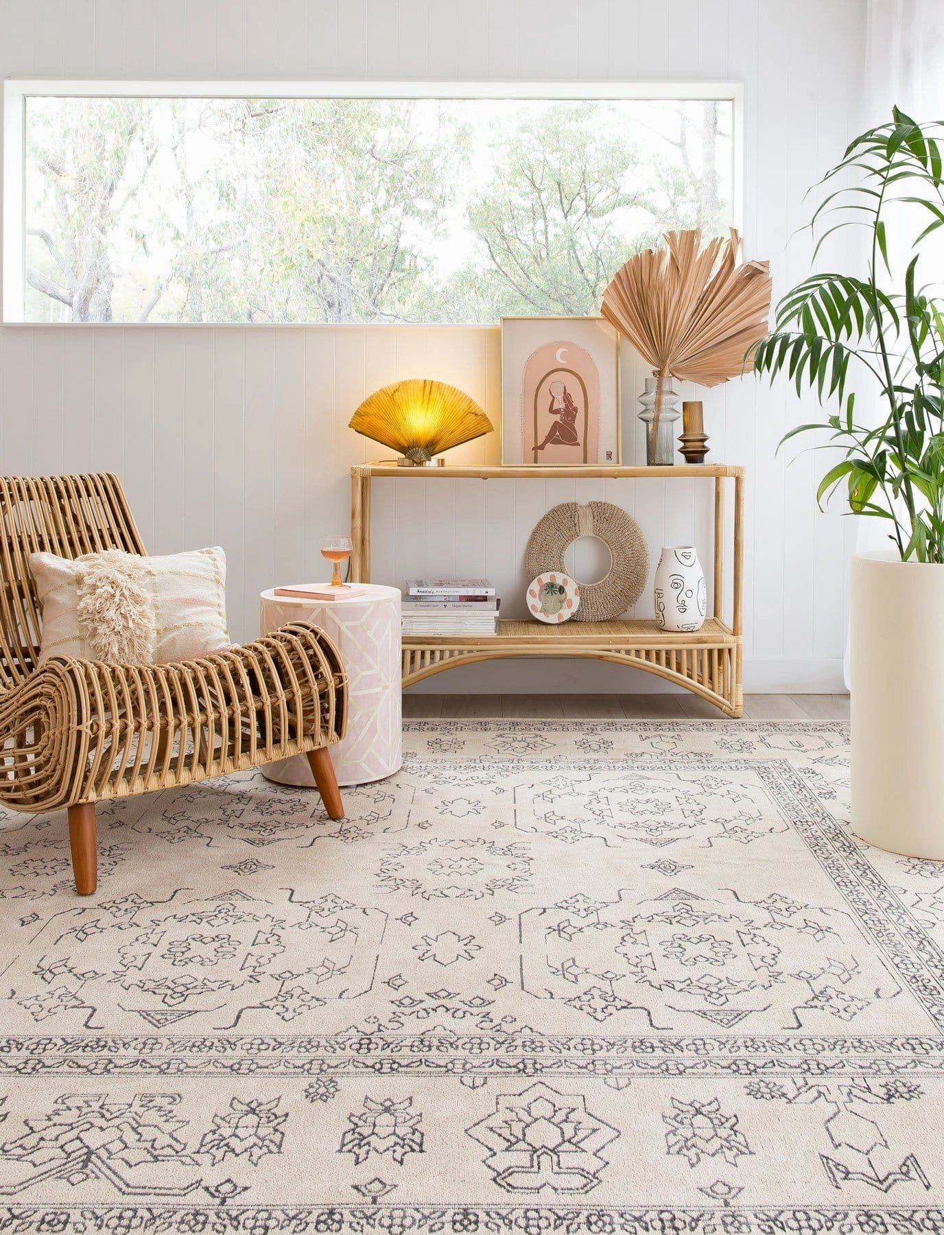Sienna Beige and Black Scandi Pattern Rug *NO RETURNS UNLESS FAULTY
