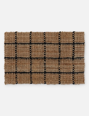 Sigrid Jute Doormatmodern color block patchwork rug
