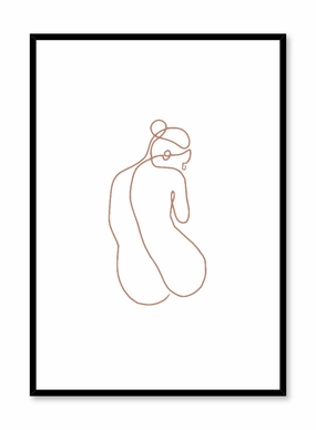 Silhouette with Beige Lines, Posterpop culture themed posters
