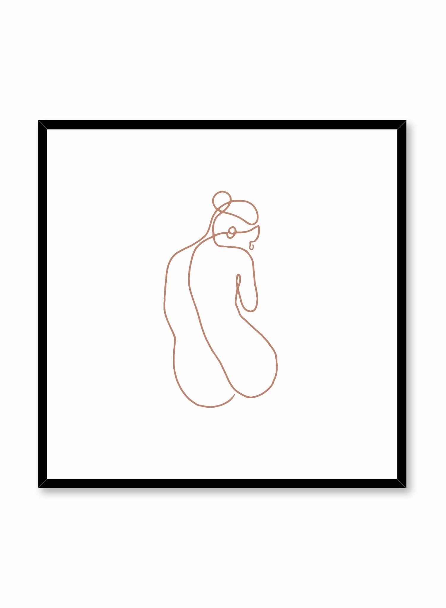 Silhouette with Beige Lines, Poster