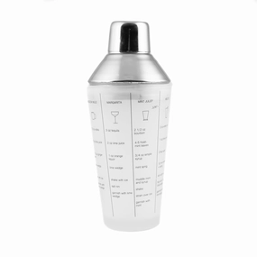 Silver Stainless Steel Glass Recipe Shakerglass cups ,personalized mugs 