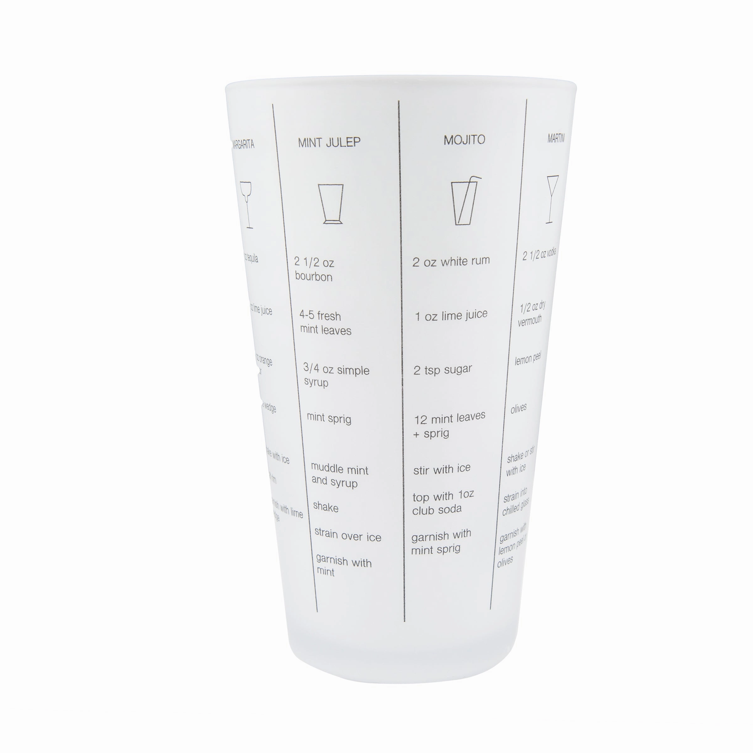 Silver Stainless Steel Glass Recipe Shaker