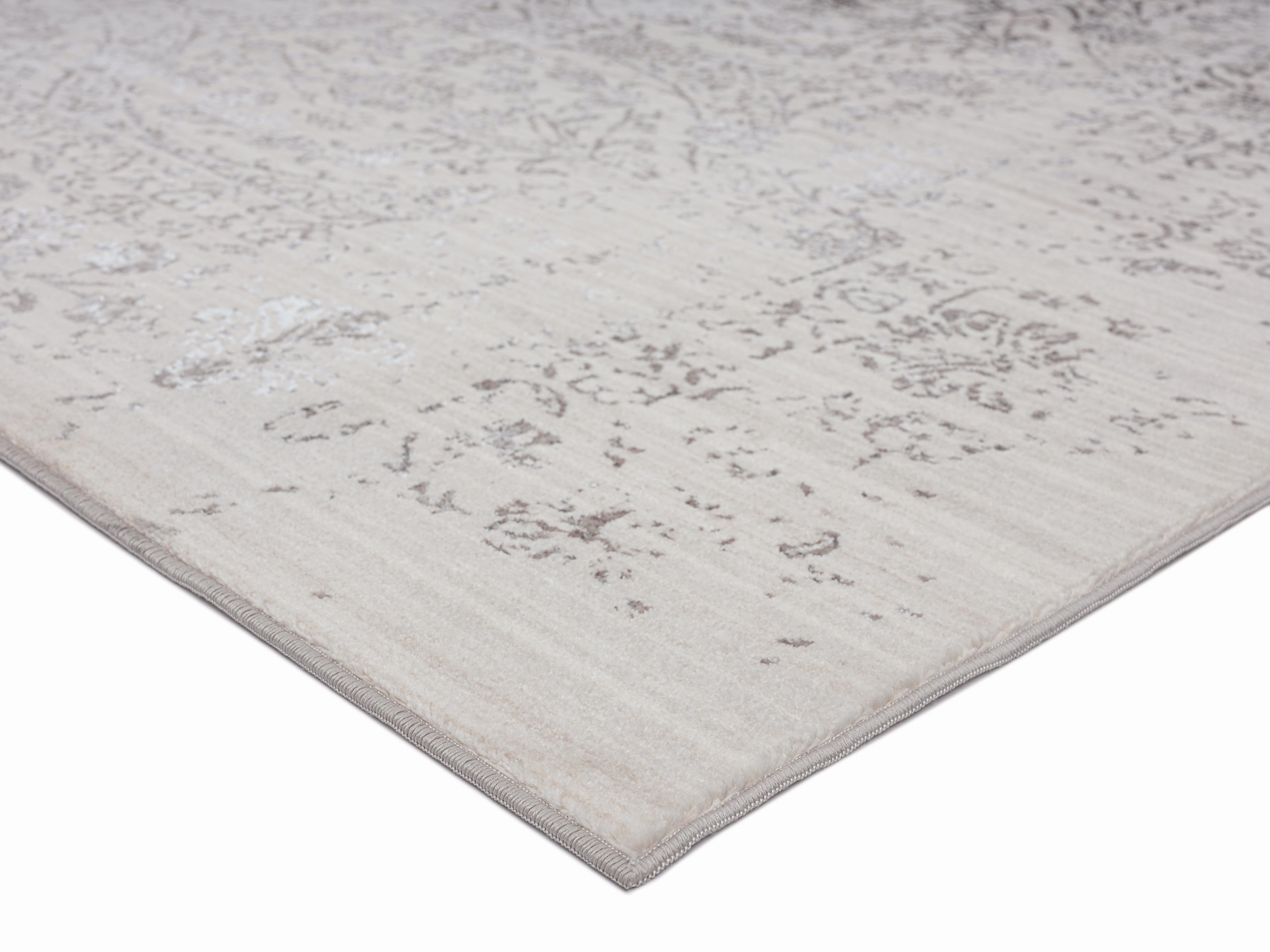 Simran Cream Brown And Silver Traditional Floral Rug *NO RETURNS UNLESS FAULTY