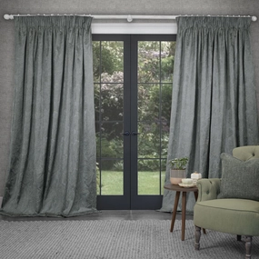 Sitara Embroidered Pencil Pleat Curtains Leadbedding sets ,throw blankets 