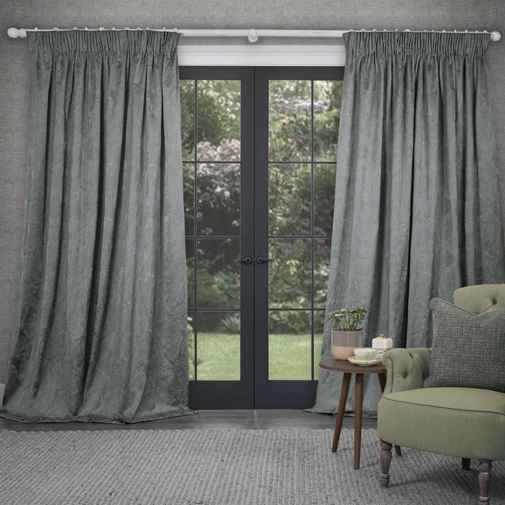Sitara Embroidered Pencil Pleat Curtains Leadbedding sets ,throw blankets 