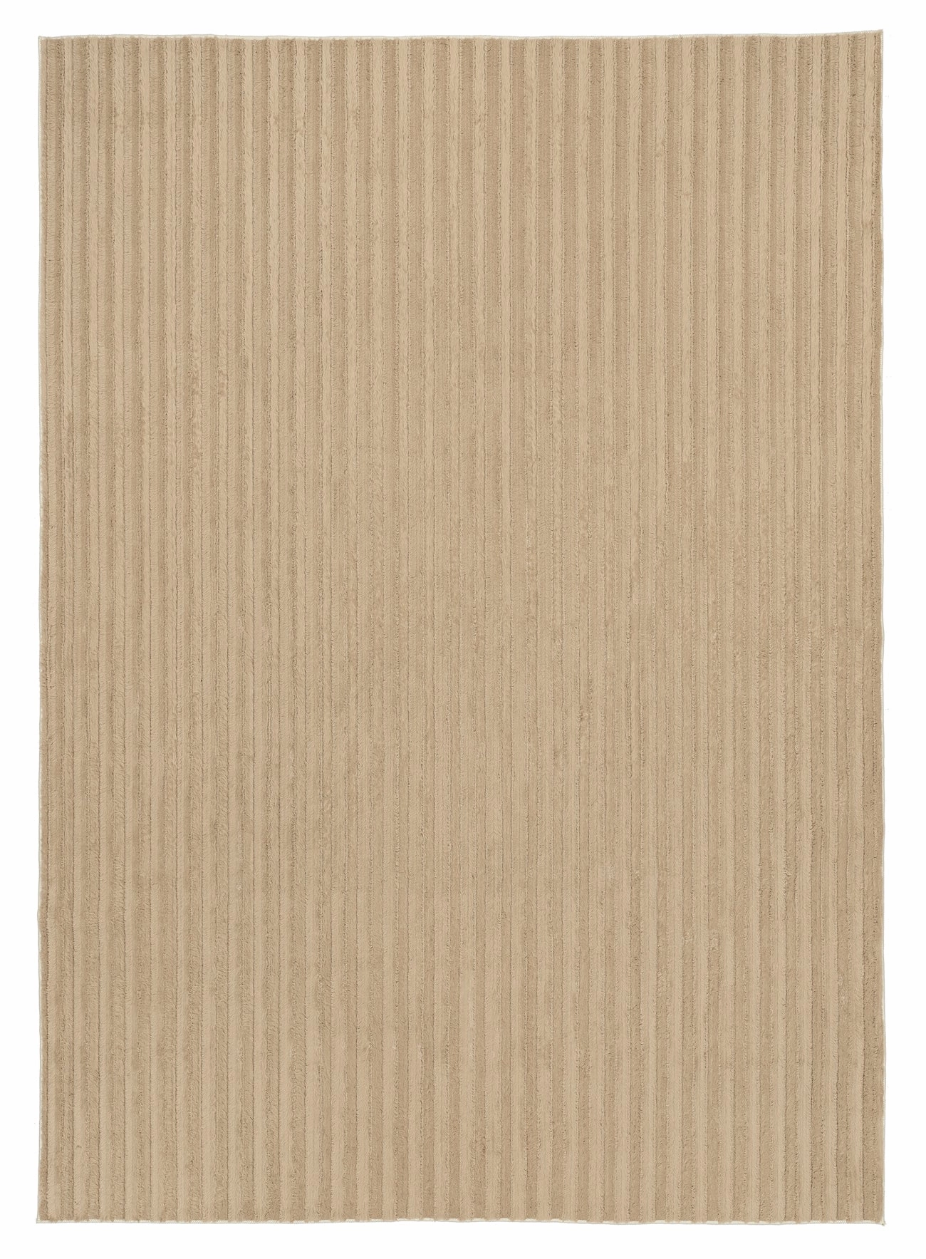 Sitti Beige Striped Washable Faux Fur Rugmodern color block patchwork rug