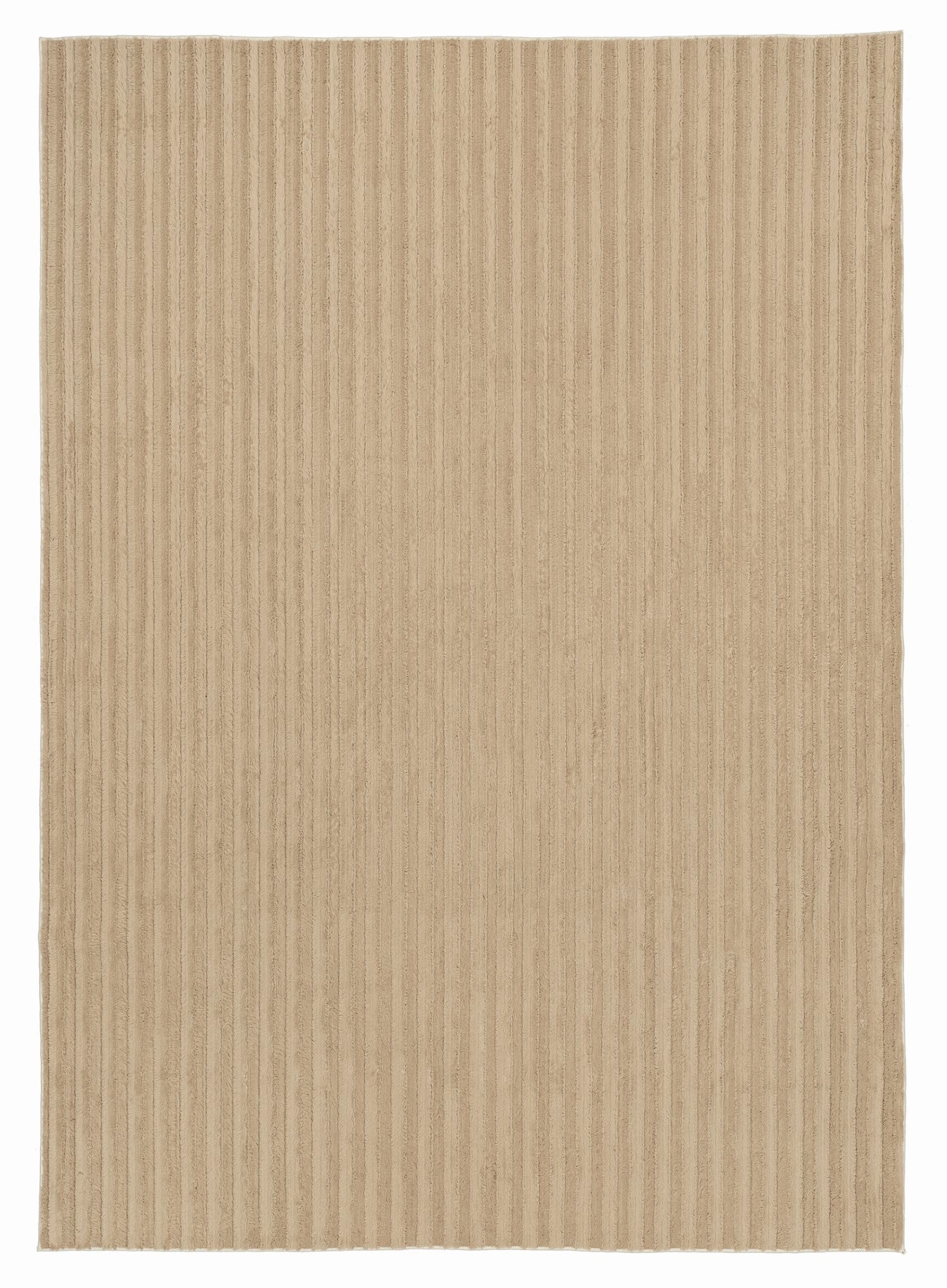 Sitti Beige Striped Washable Faux Fur Rugmodern color block patchwork rug