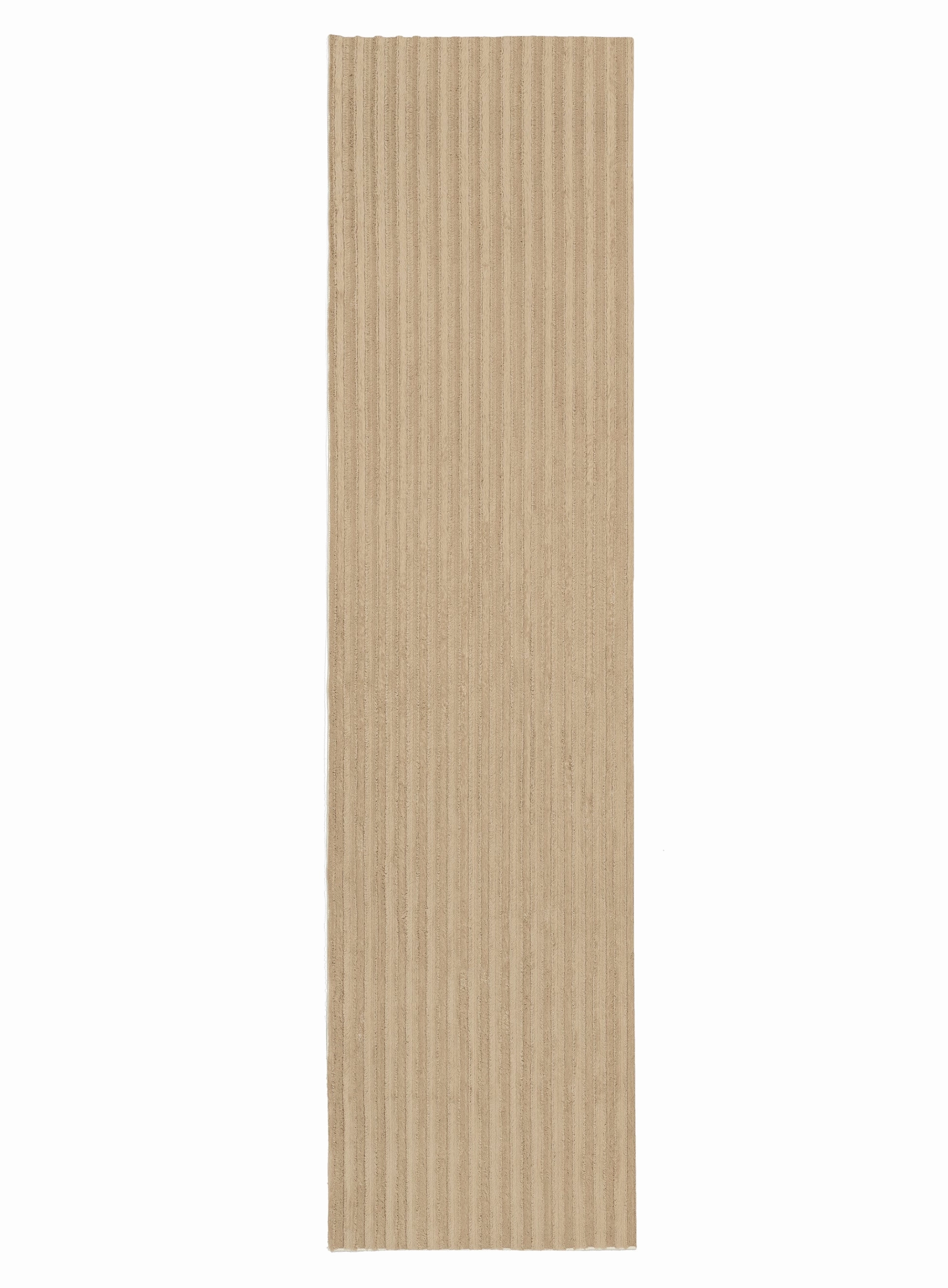 Sitti Beige Striped Washable Faux Fur Runner Rugmodern color block patchwork rug