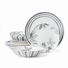 Sketchbook 12-Piece Dinnerware Setmodern kitchen decor ,kitchen dinner set ,dinnerware 